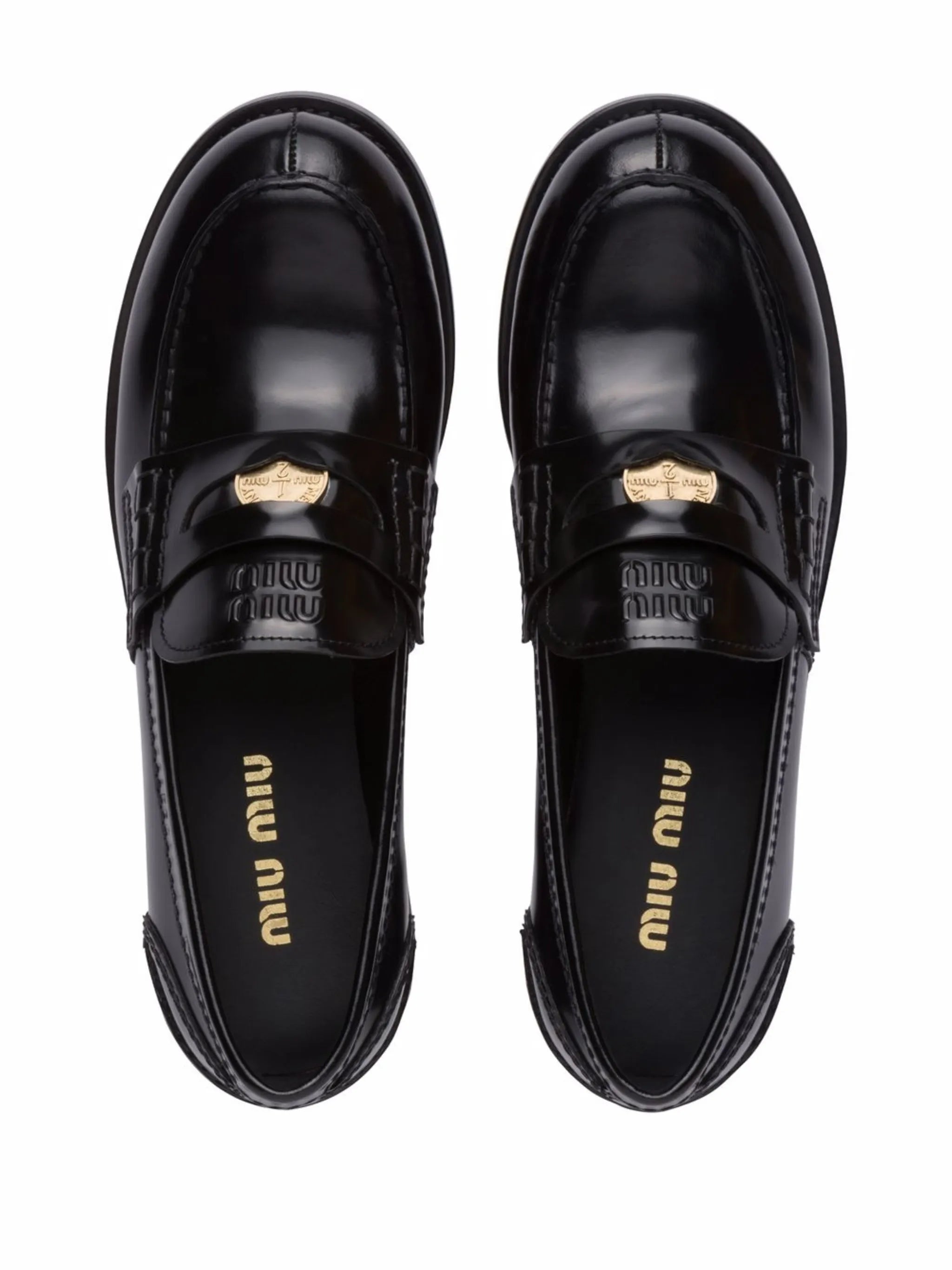 brushed leather penny loafers
