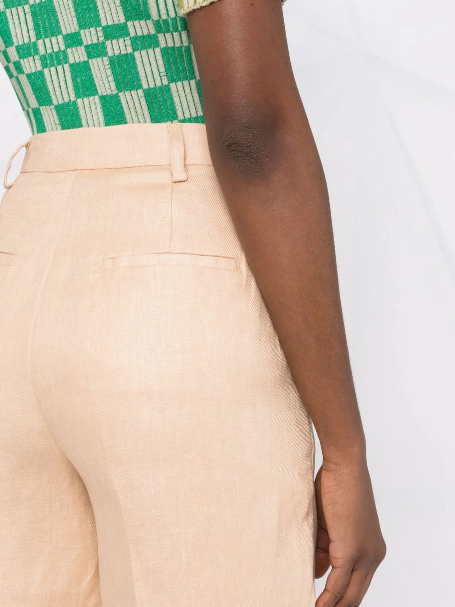 tailored linen shorts