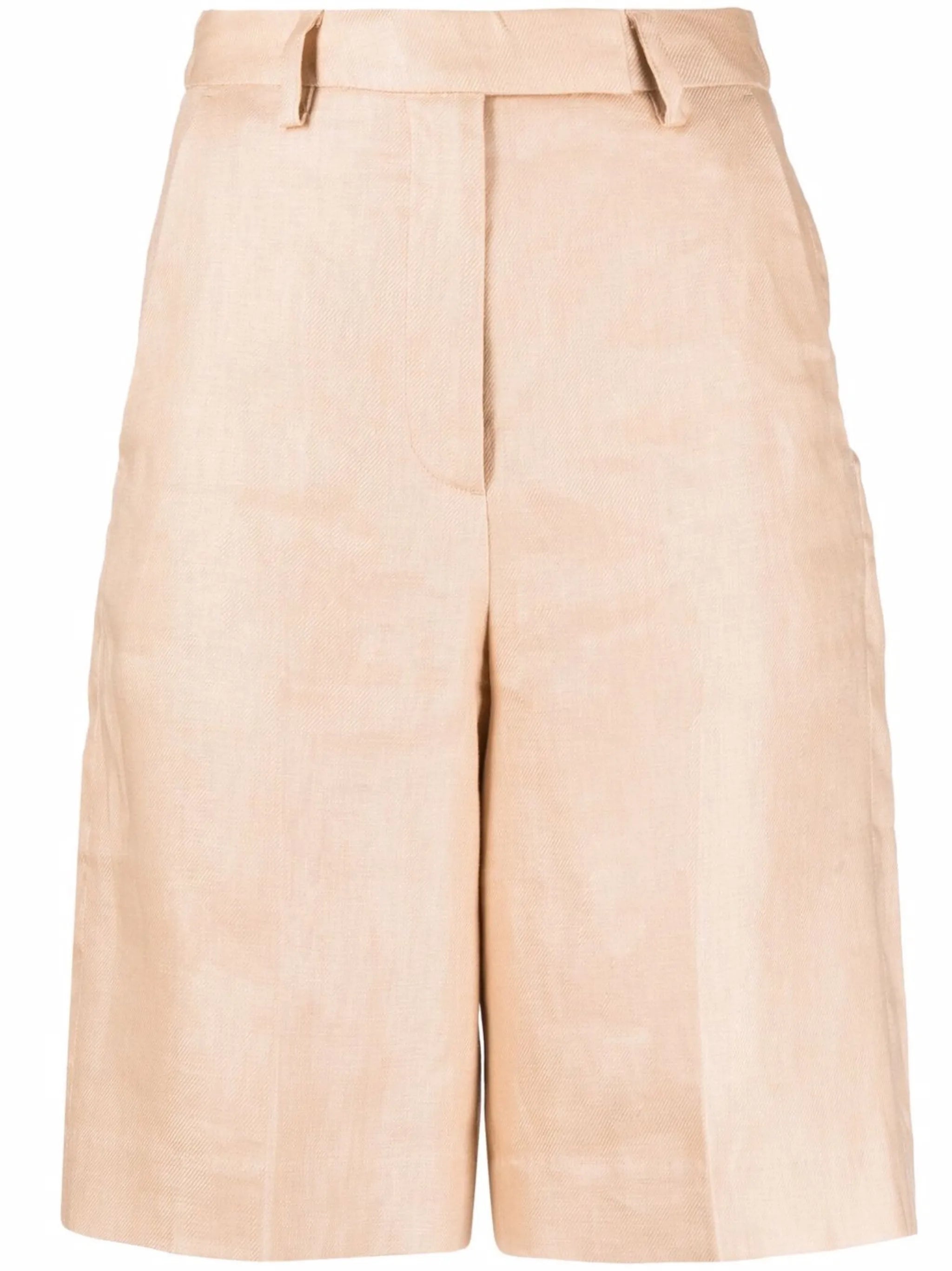 tailored linen shorts