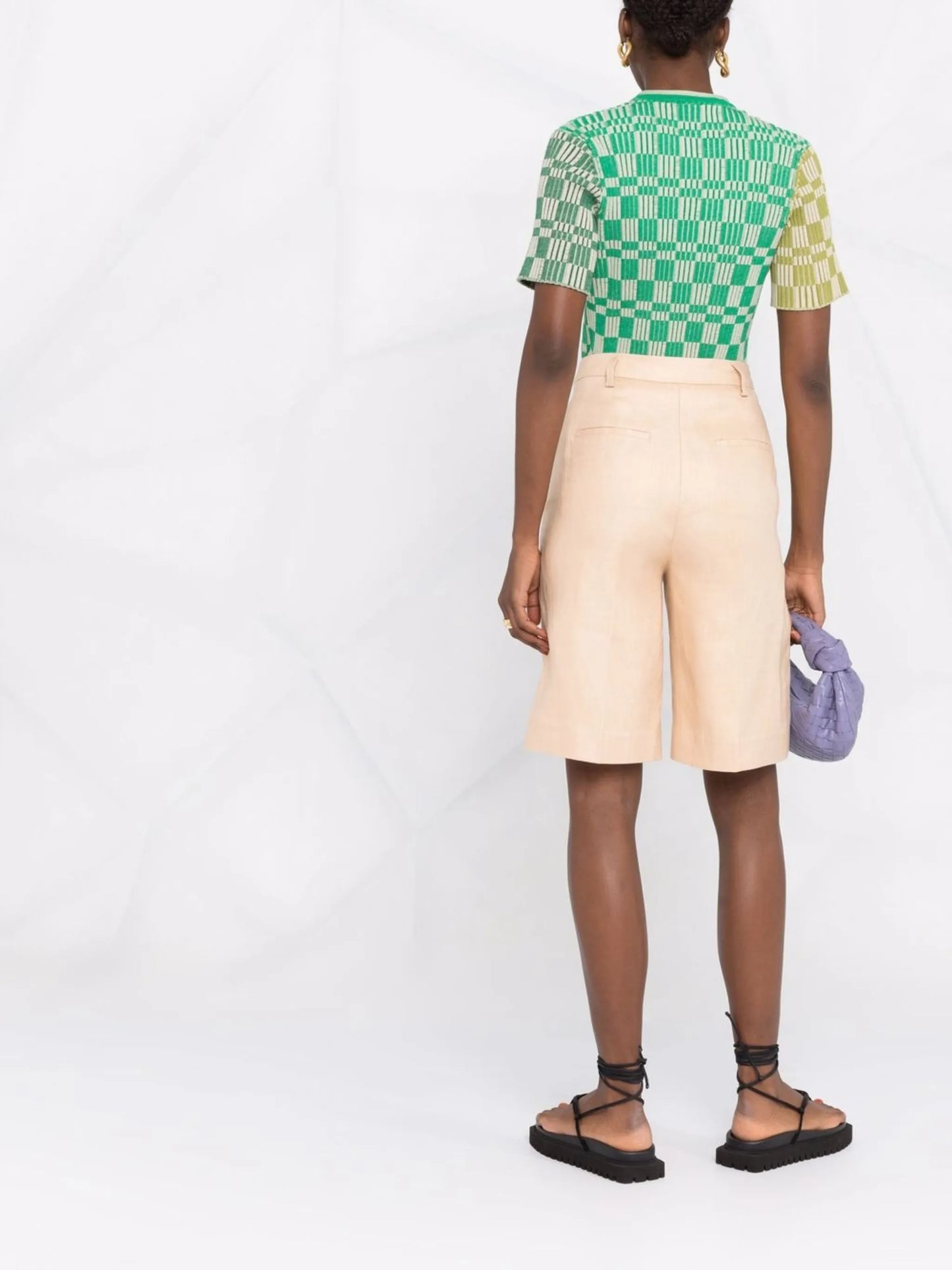 tailored linen shorts