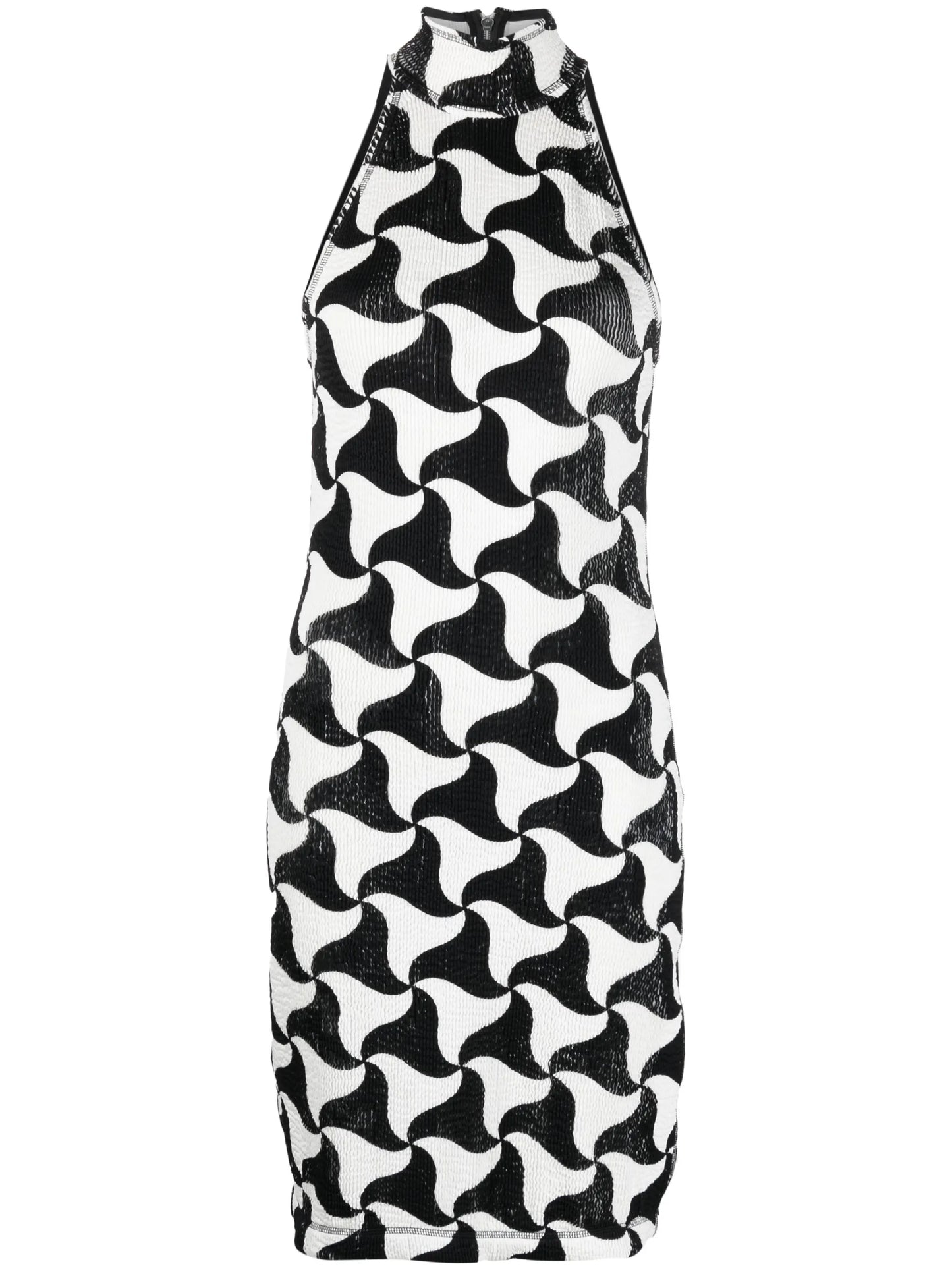 abstract triangle elasticated dress