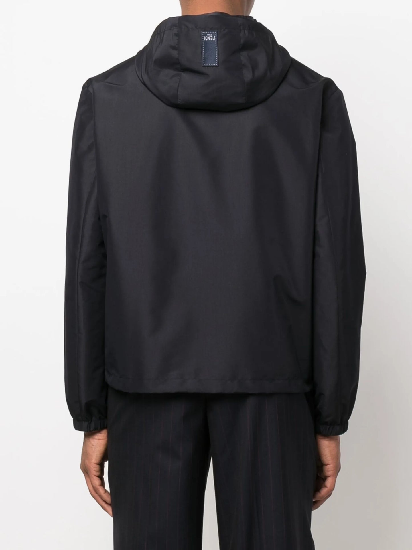 reversible logo-patch hooded jacket