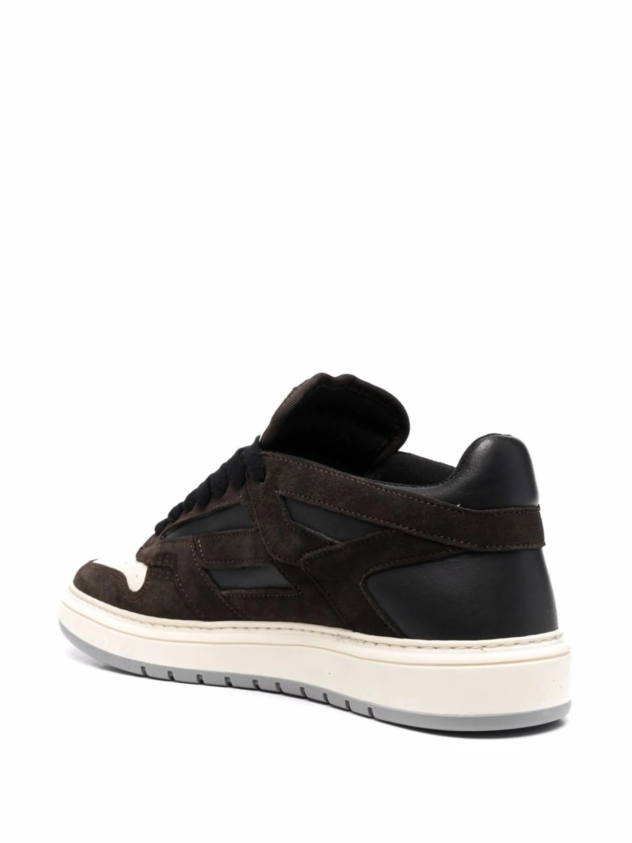 panelled lace-up sneakers