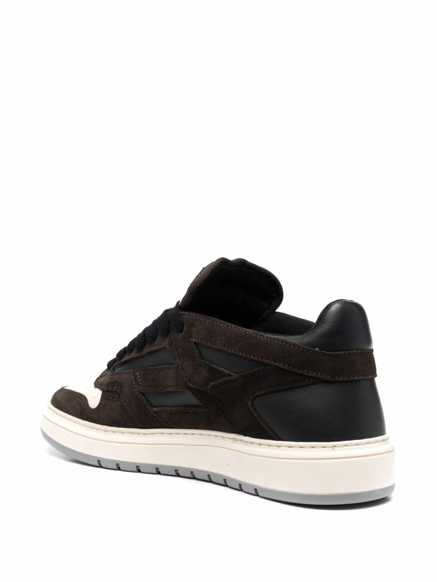panelled lace-up sneakers