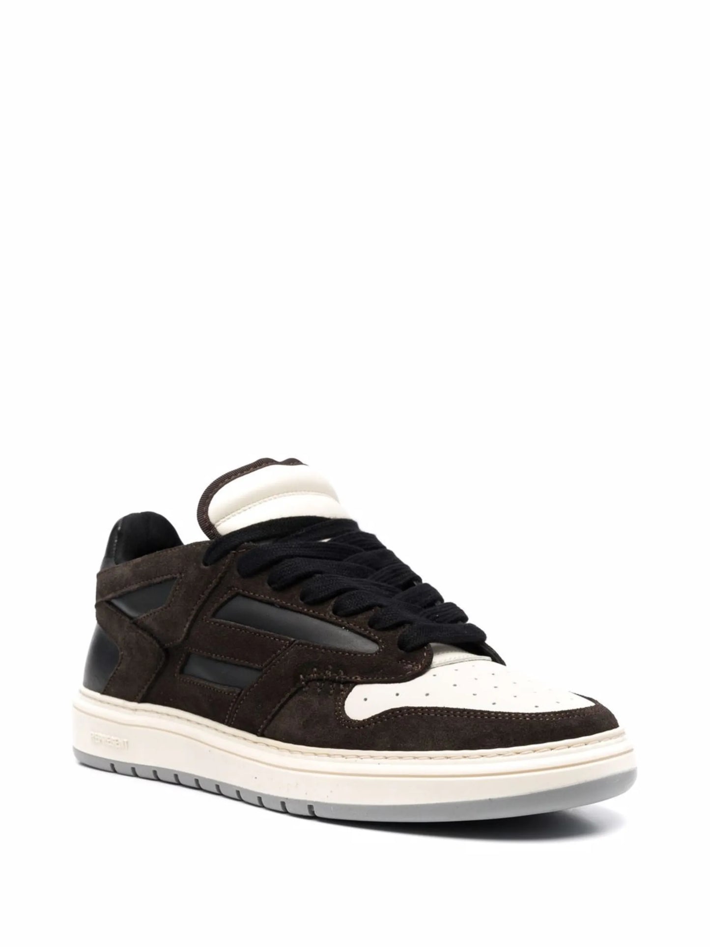 panelled lace-up sneakers