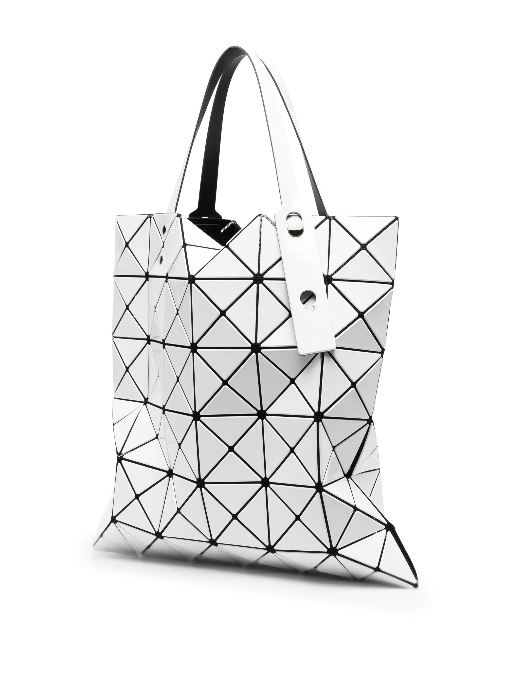 Lucent geometric-panelled tote bag