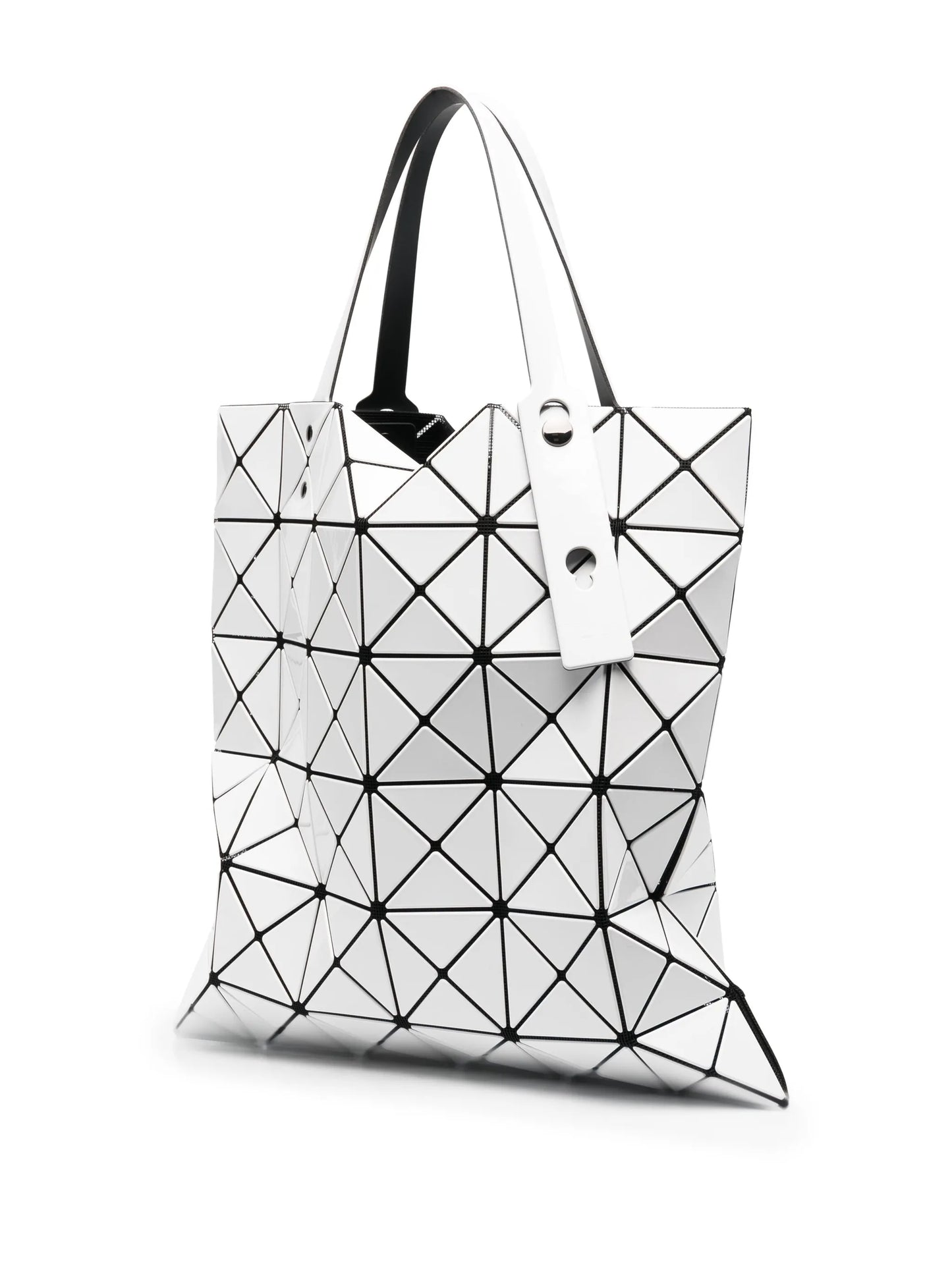 Lucent geometric-panelled tote bag