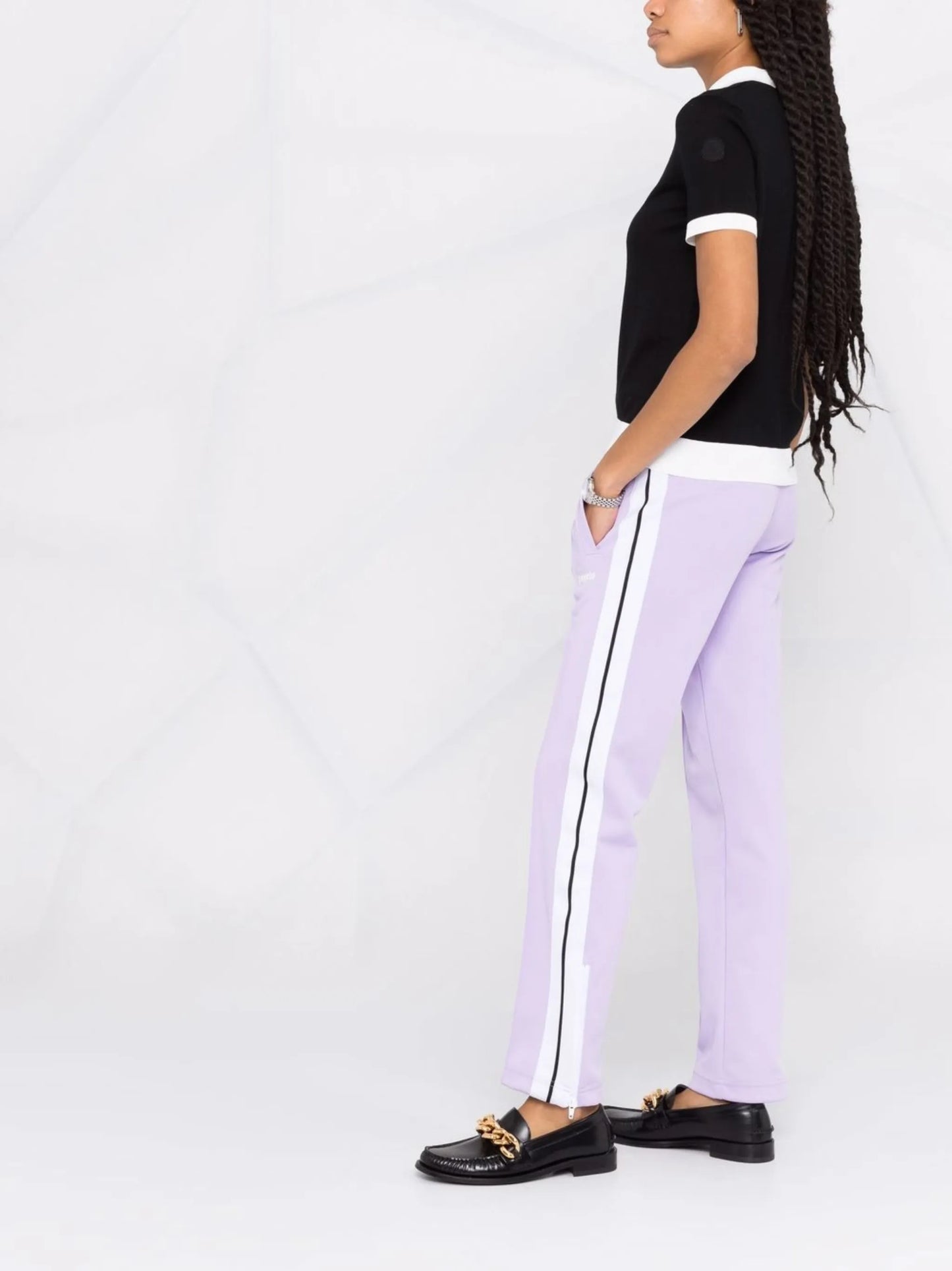 short-sleeved wool polo top