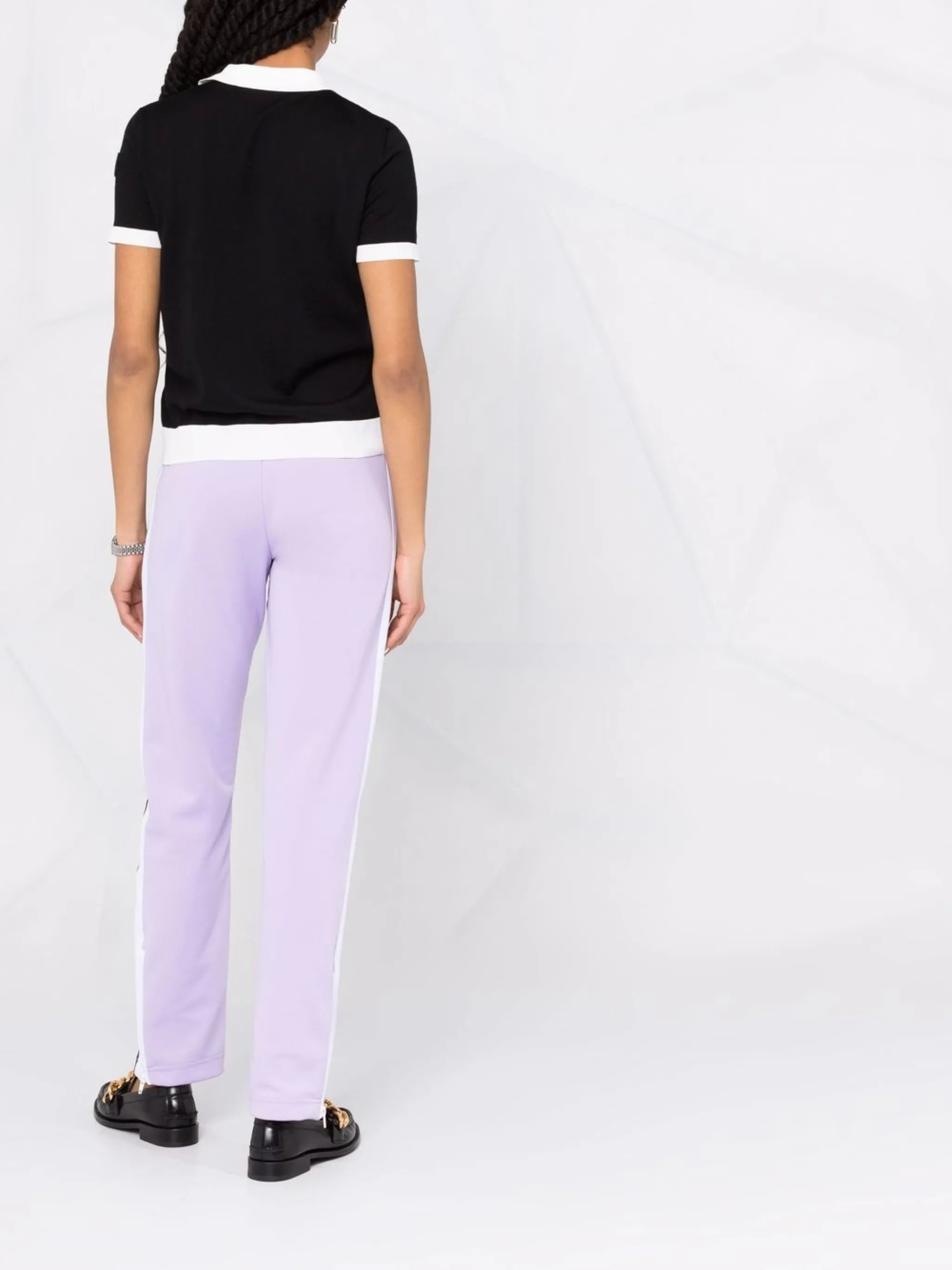 short-sleeved wool polo top
