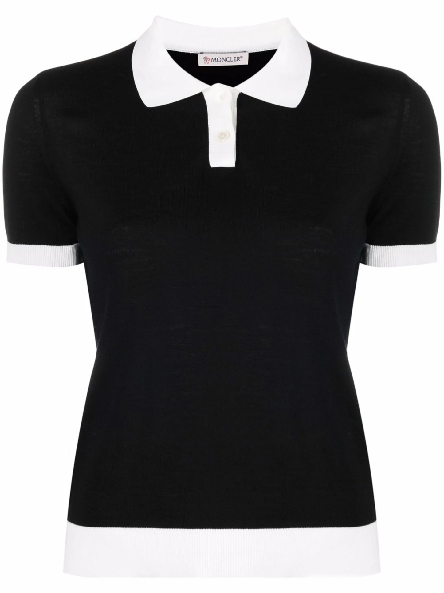short-sleeved wool polo top