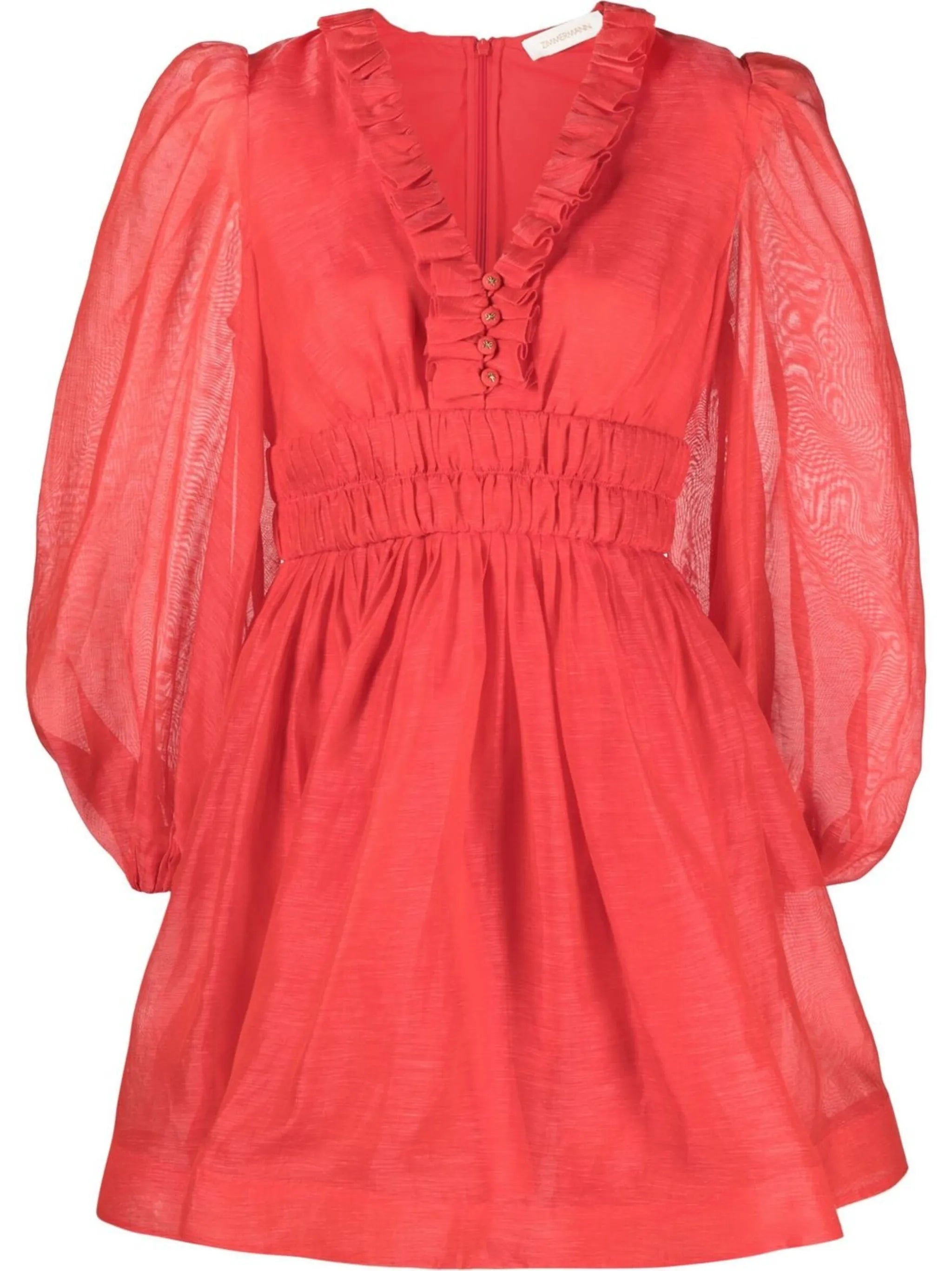 V-neck flared mini dress