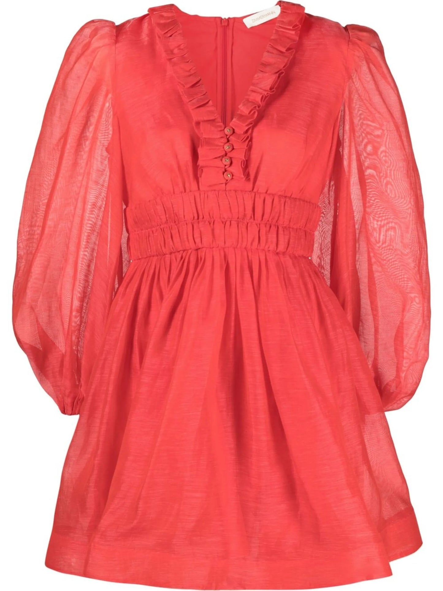 V-neck flared mini dress