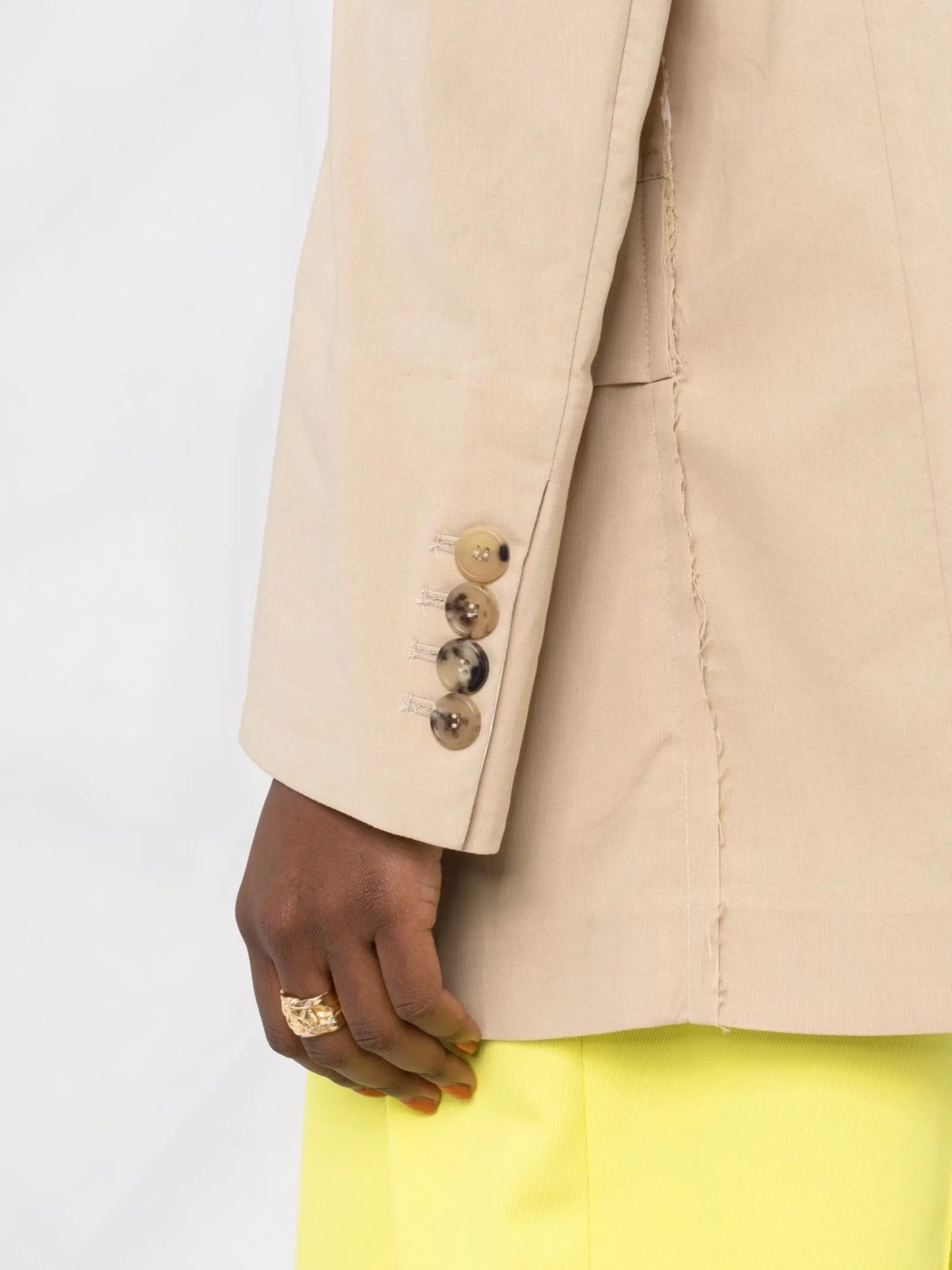 peak lapels single-breasted blazer