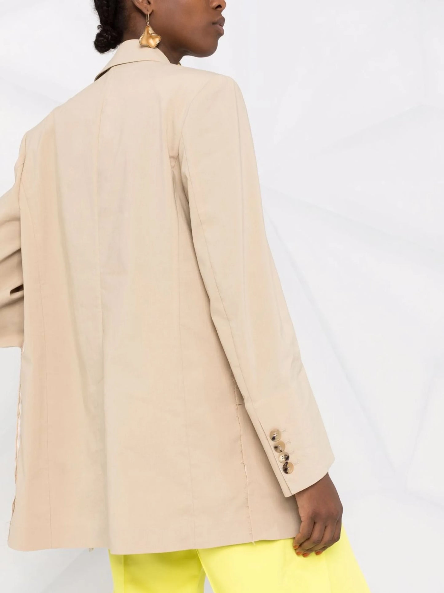 peak lapels single-breasted blazer