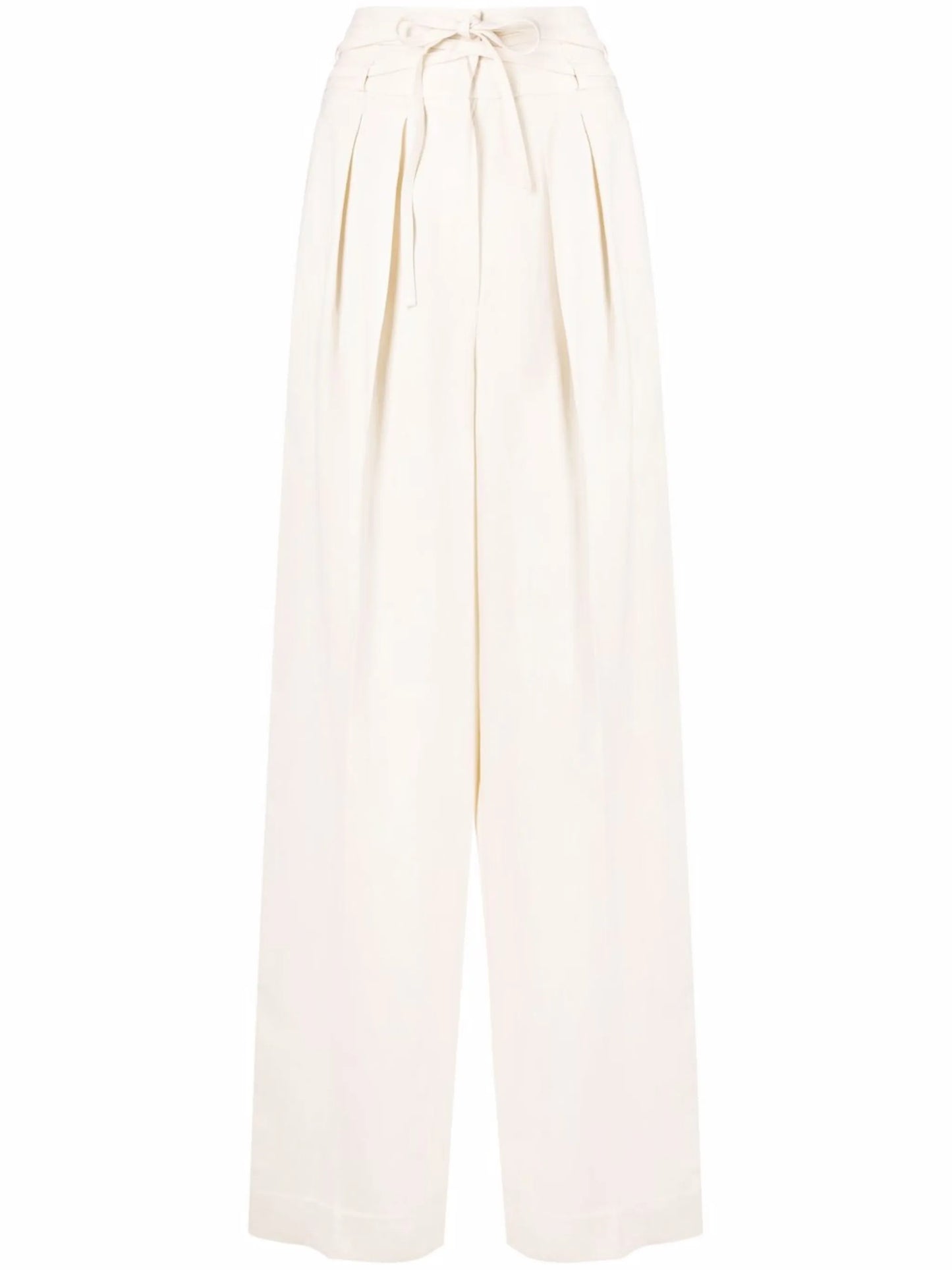high-waisted wide-leg trousers