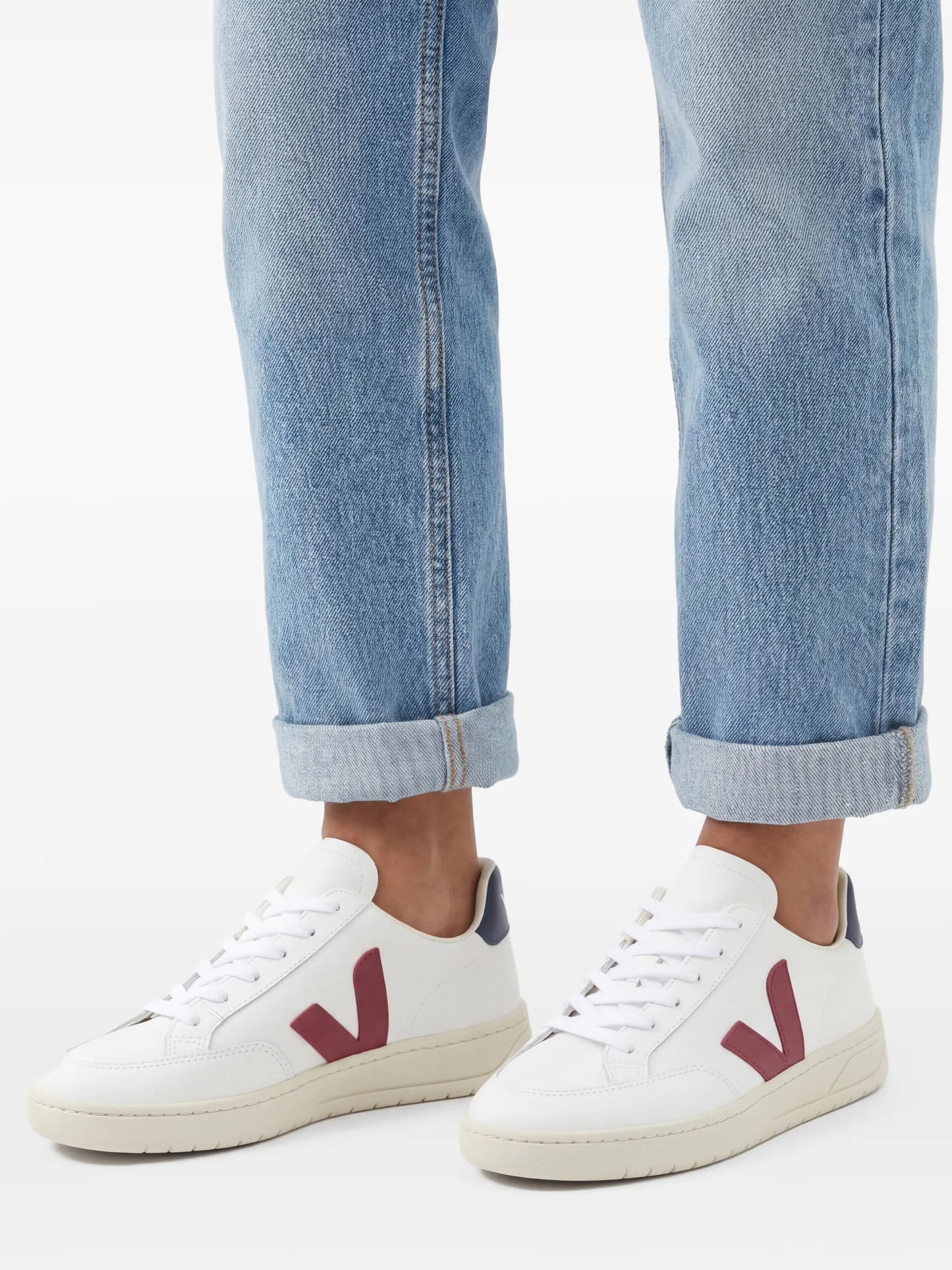V-12 panelled lace-up sneakers