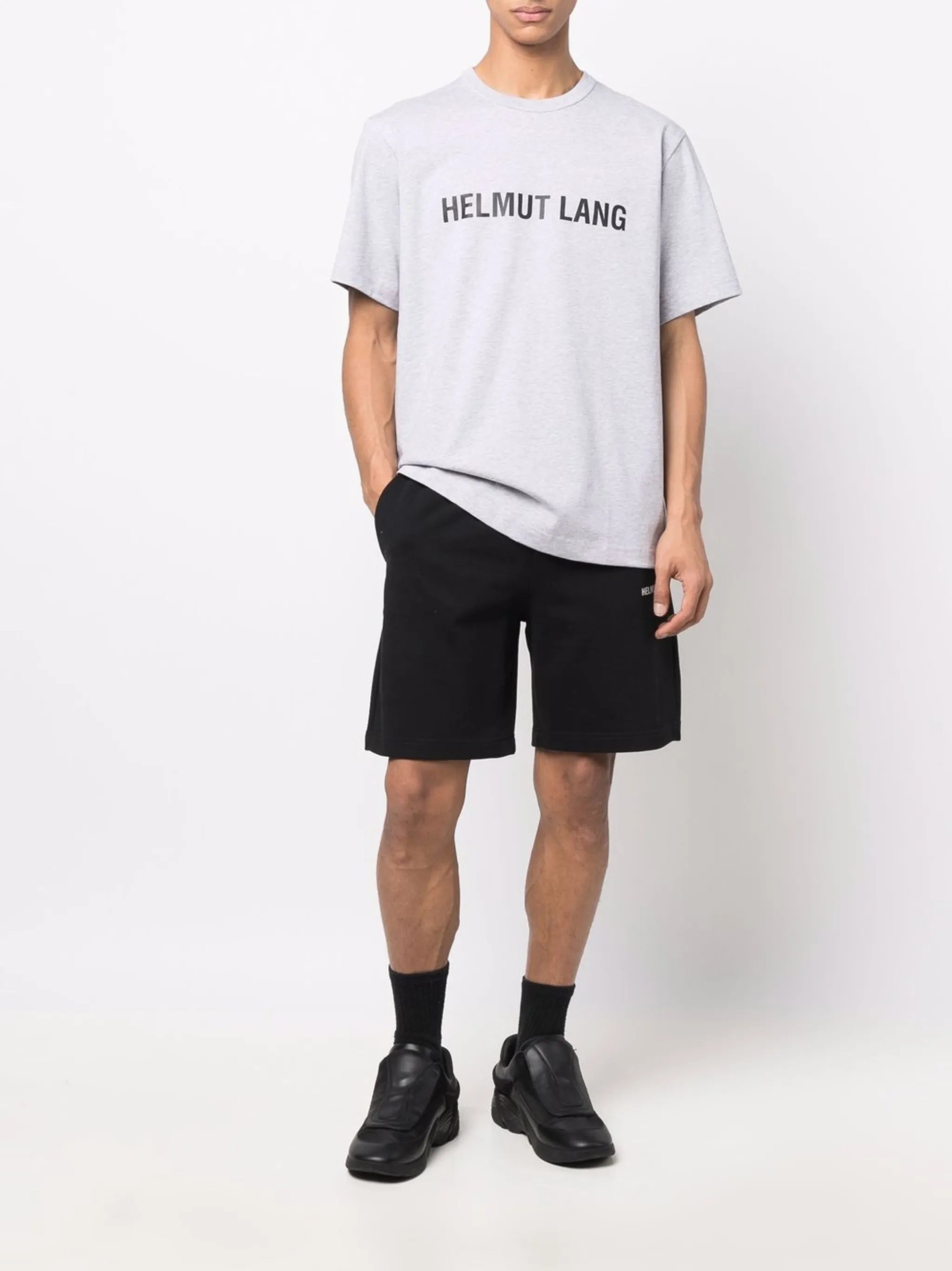 melange logo-print T-shirt
