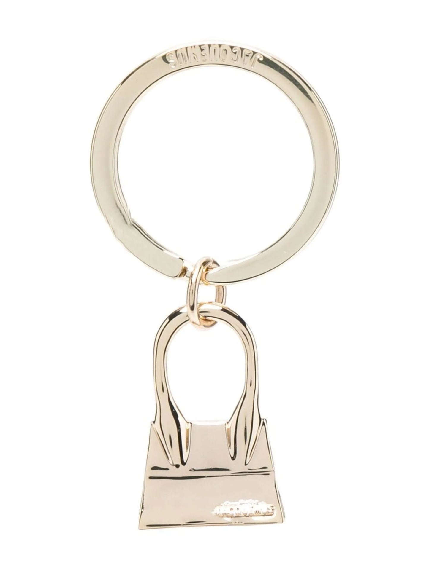embossed-logo polished-effect keychain