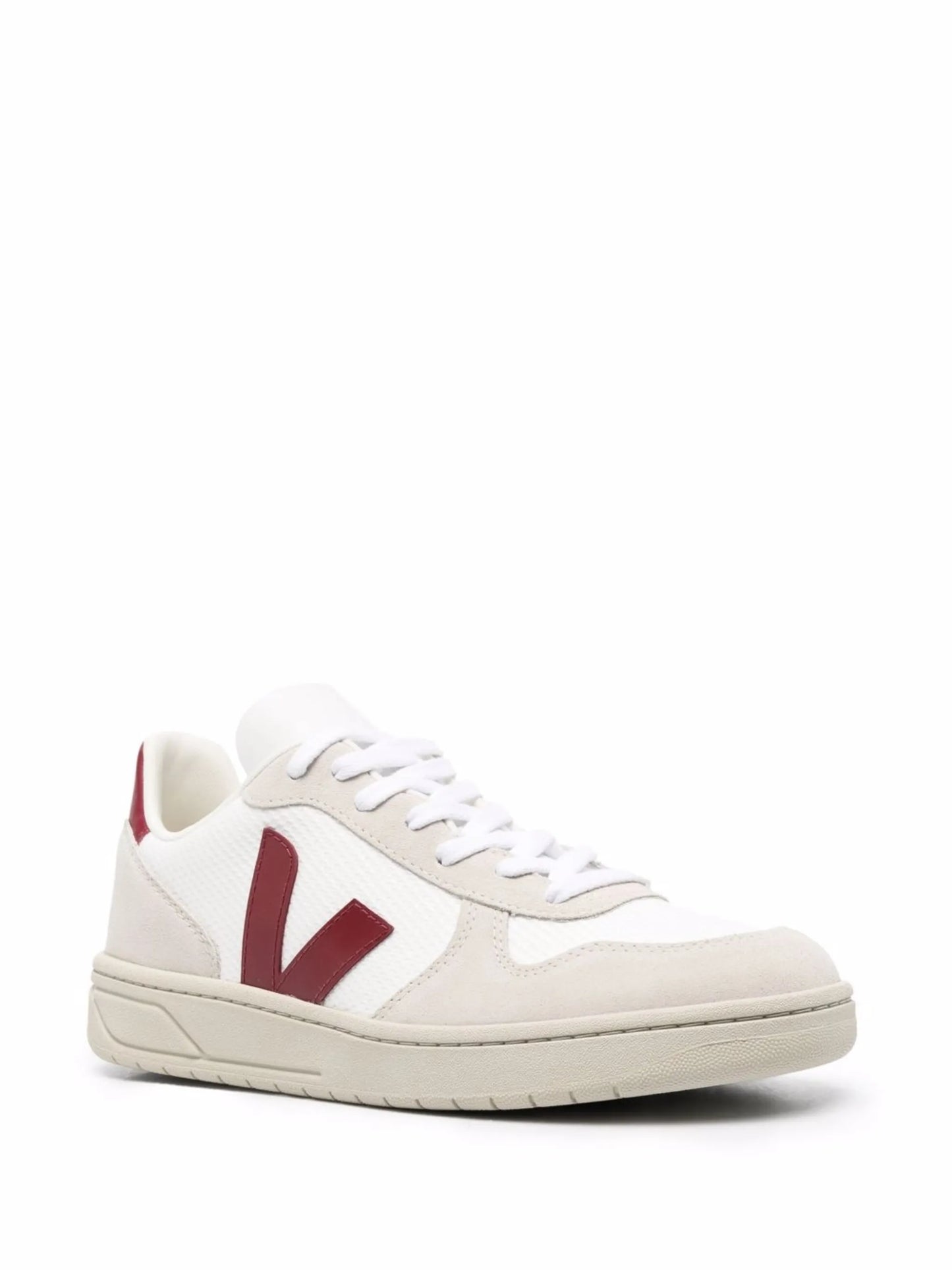 V-10 panelled lace-up sneakers