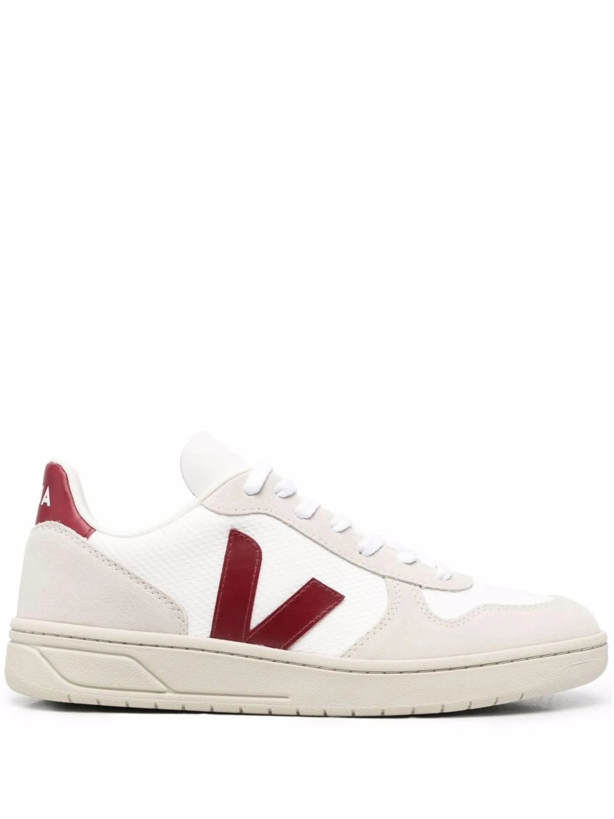 V-10 panelled lace-up sneakers