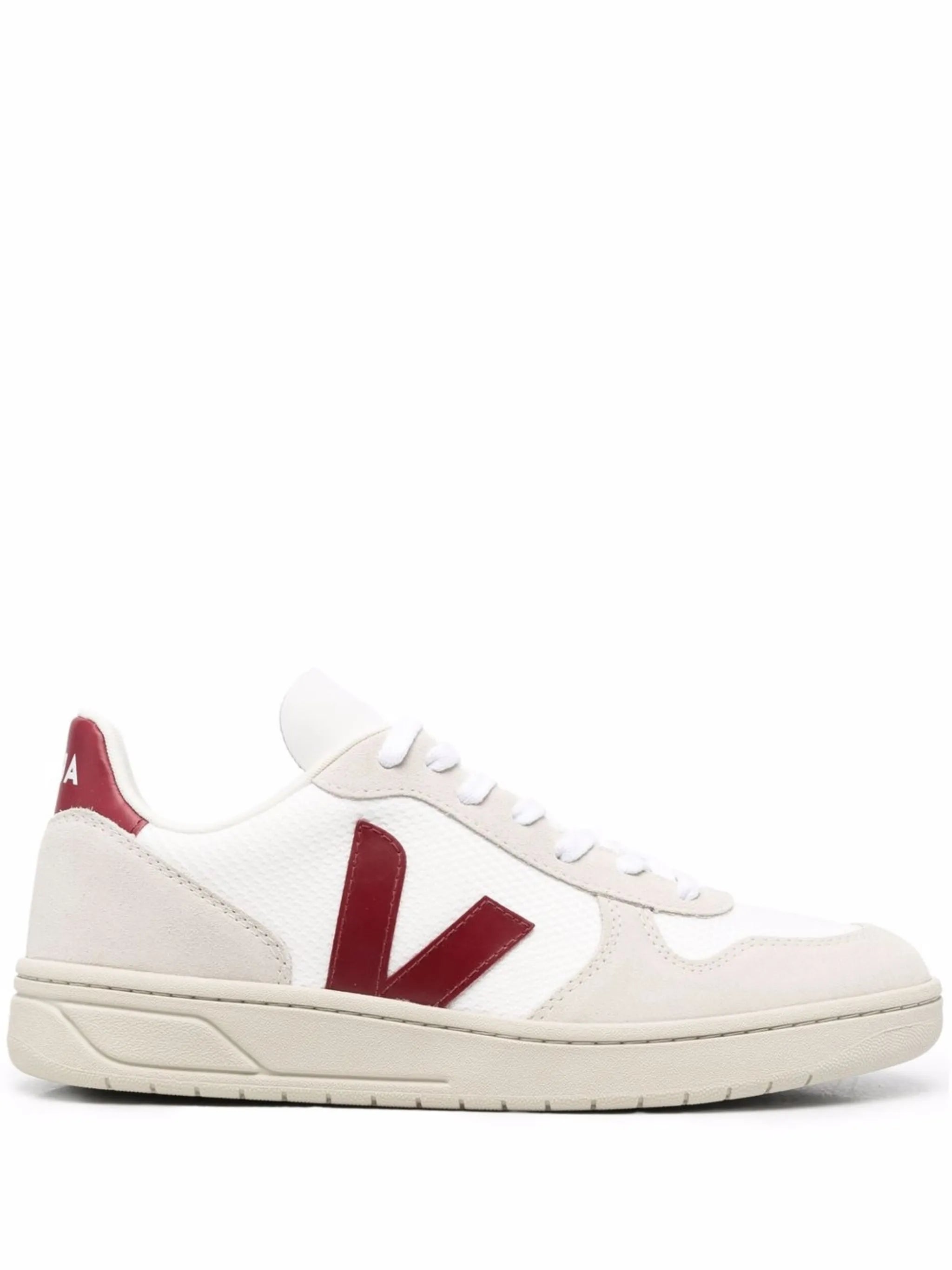 V-10 panelled lace-up sneakers