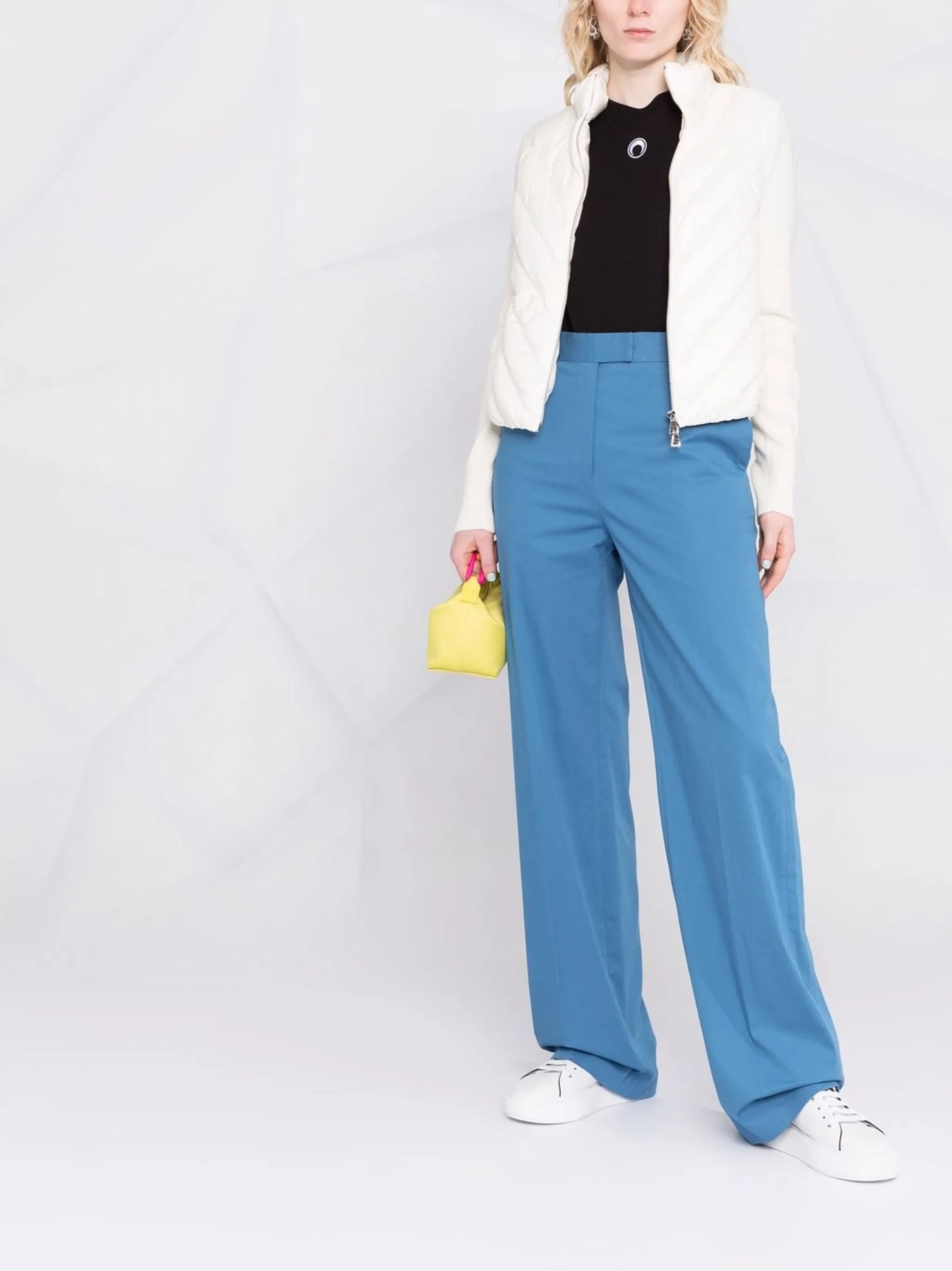 chevron-quilted puffer jacket