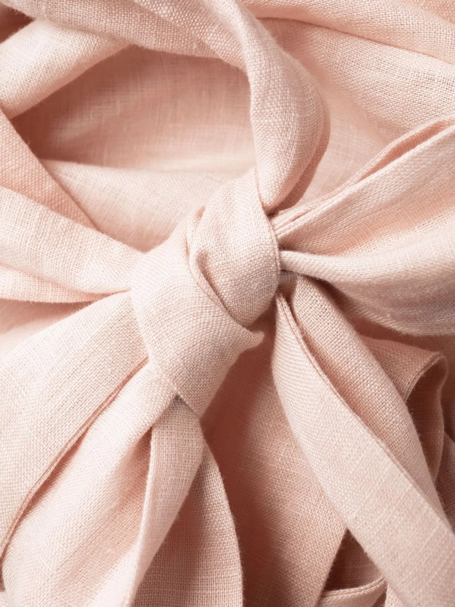 puff-sleeve linen mini dress