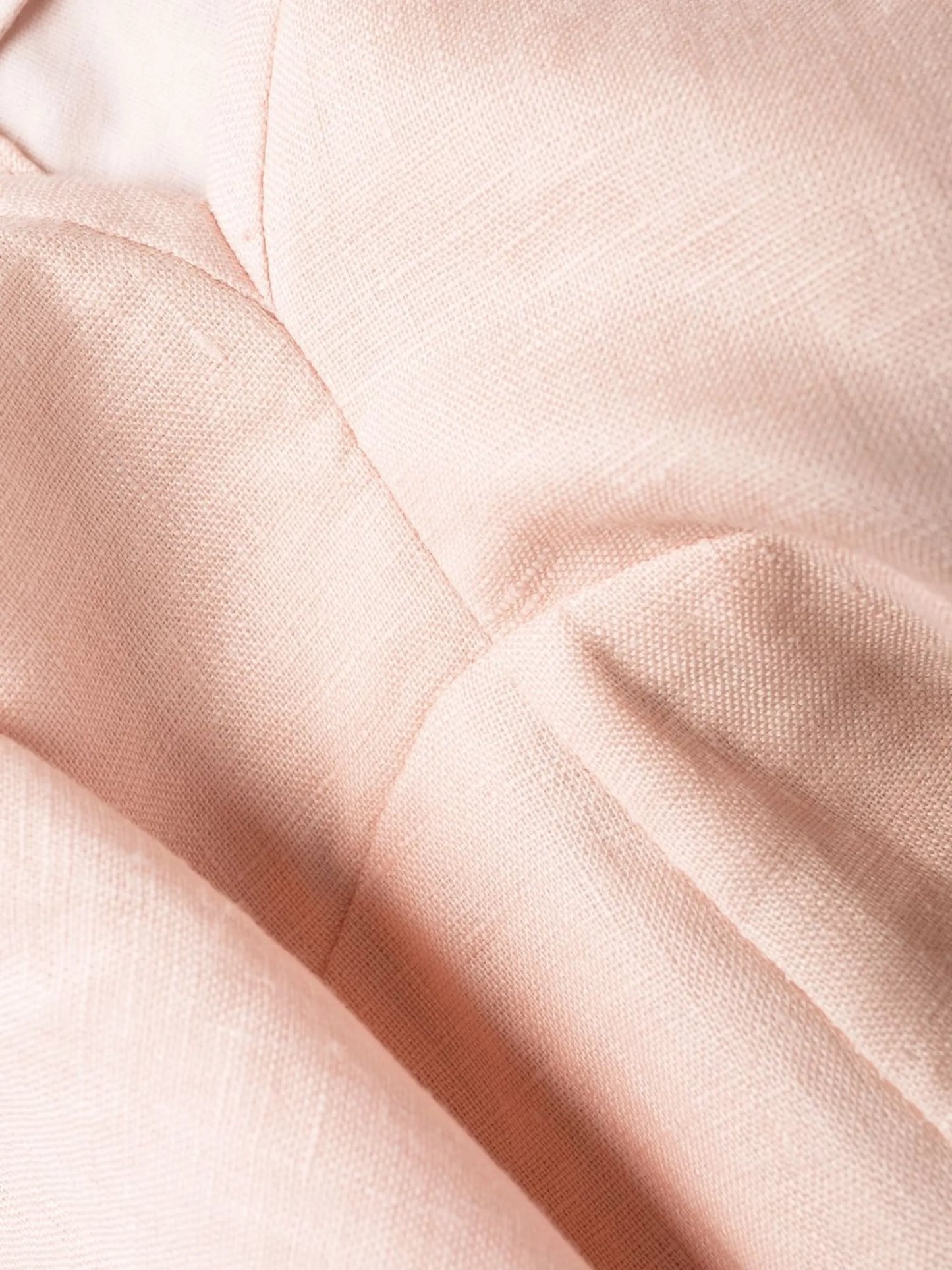 puff-sleeve linen mini dress