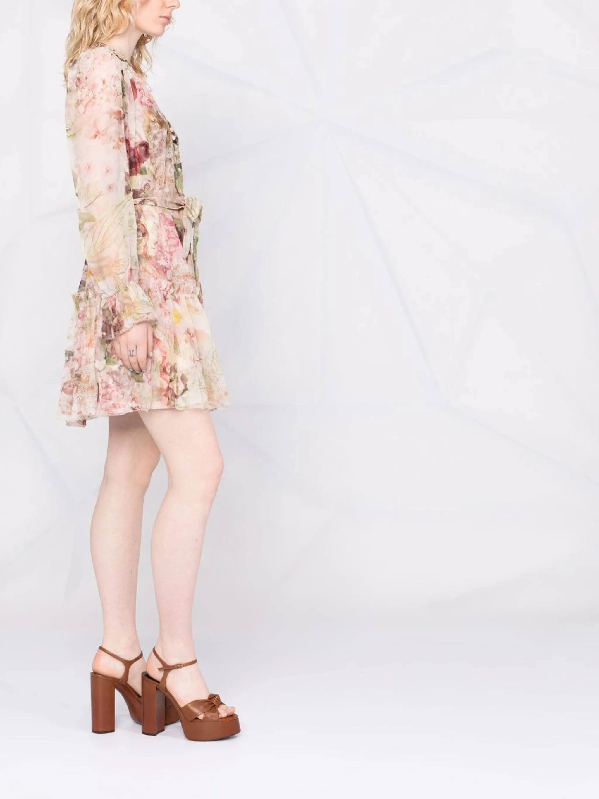 garden floral shirt dress