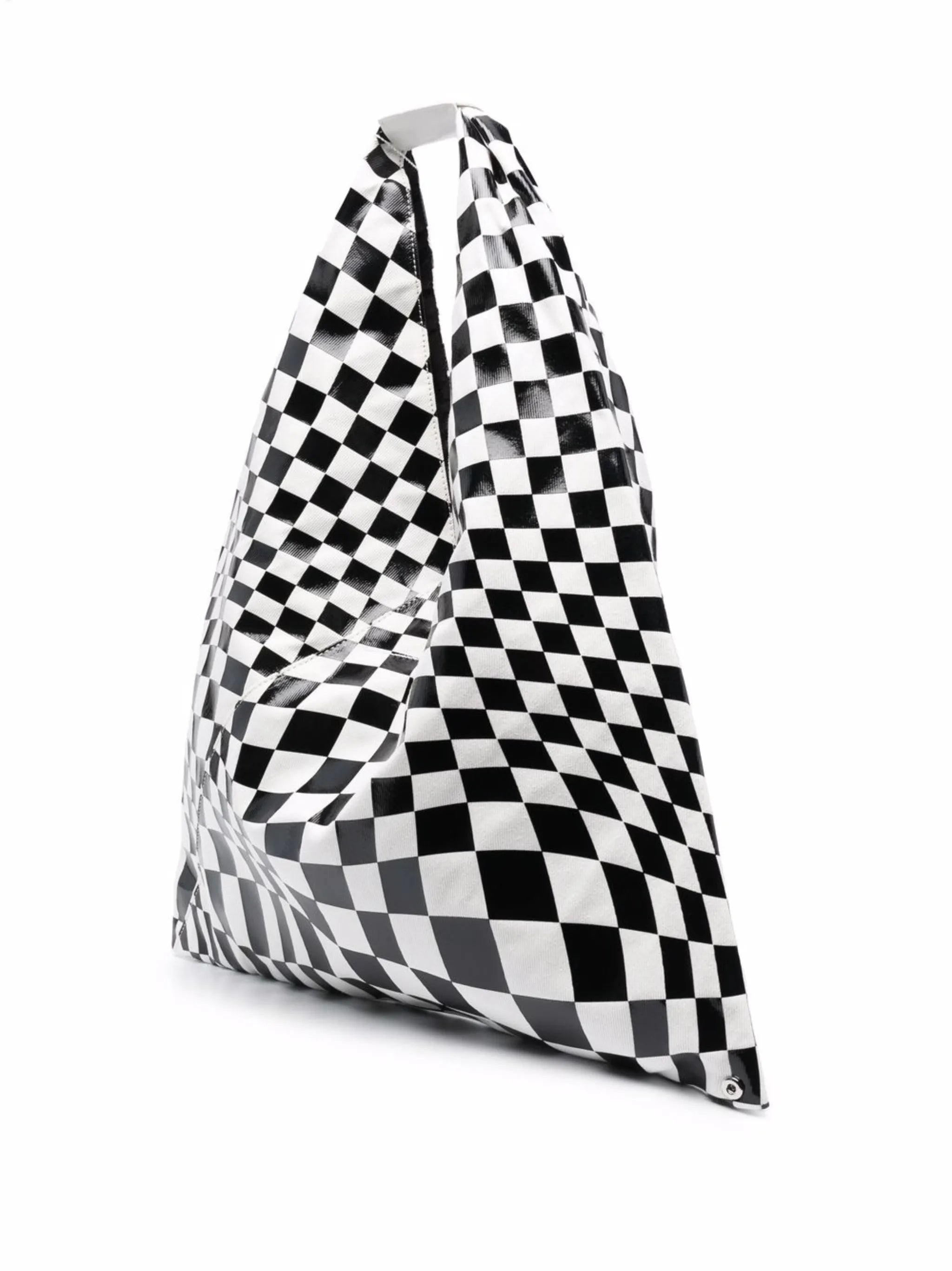 illusional-print tote bag