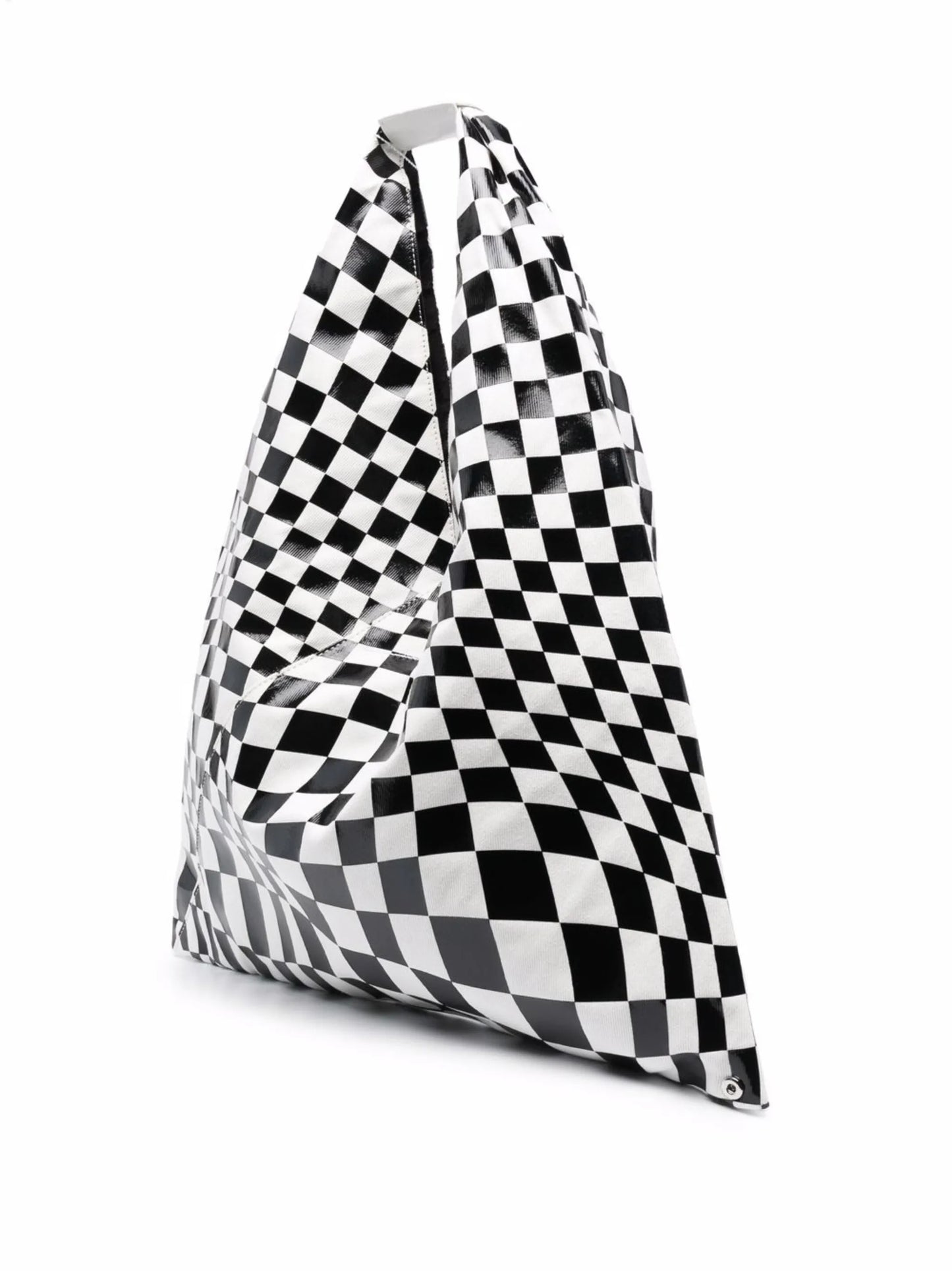 illusional-print tote bag