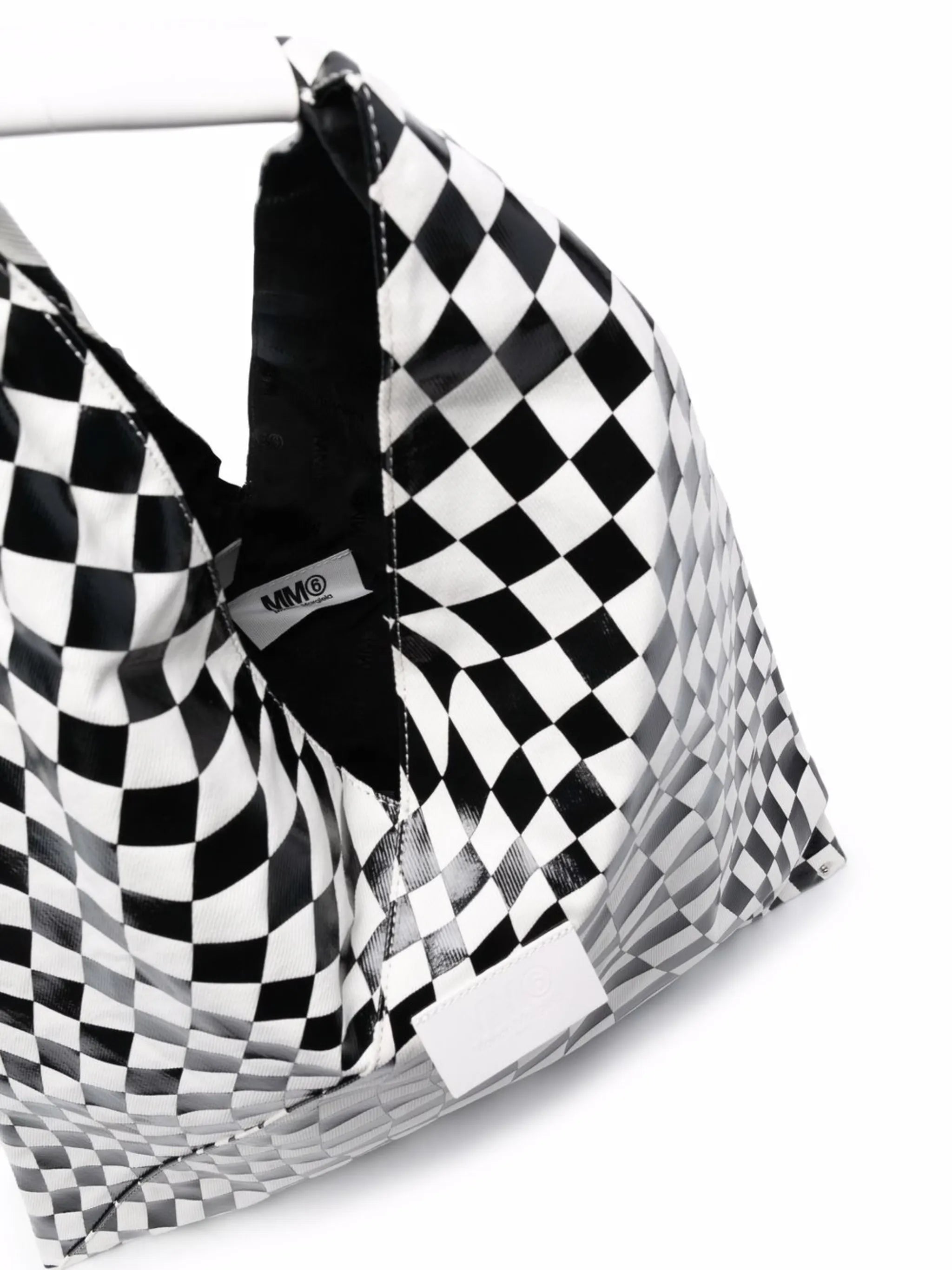 illusional-print tote bag