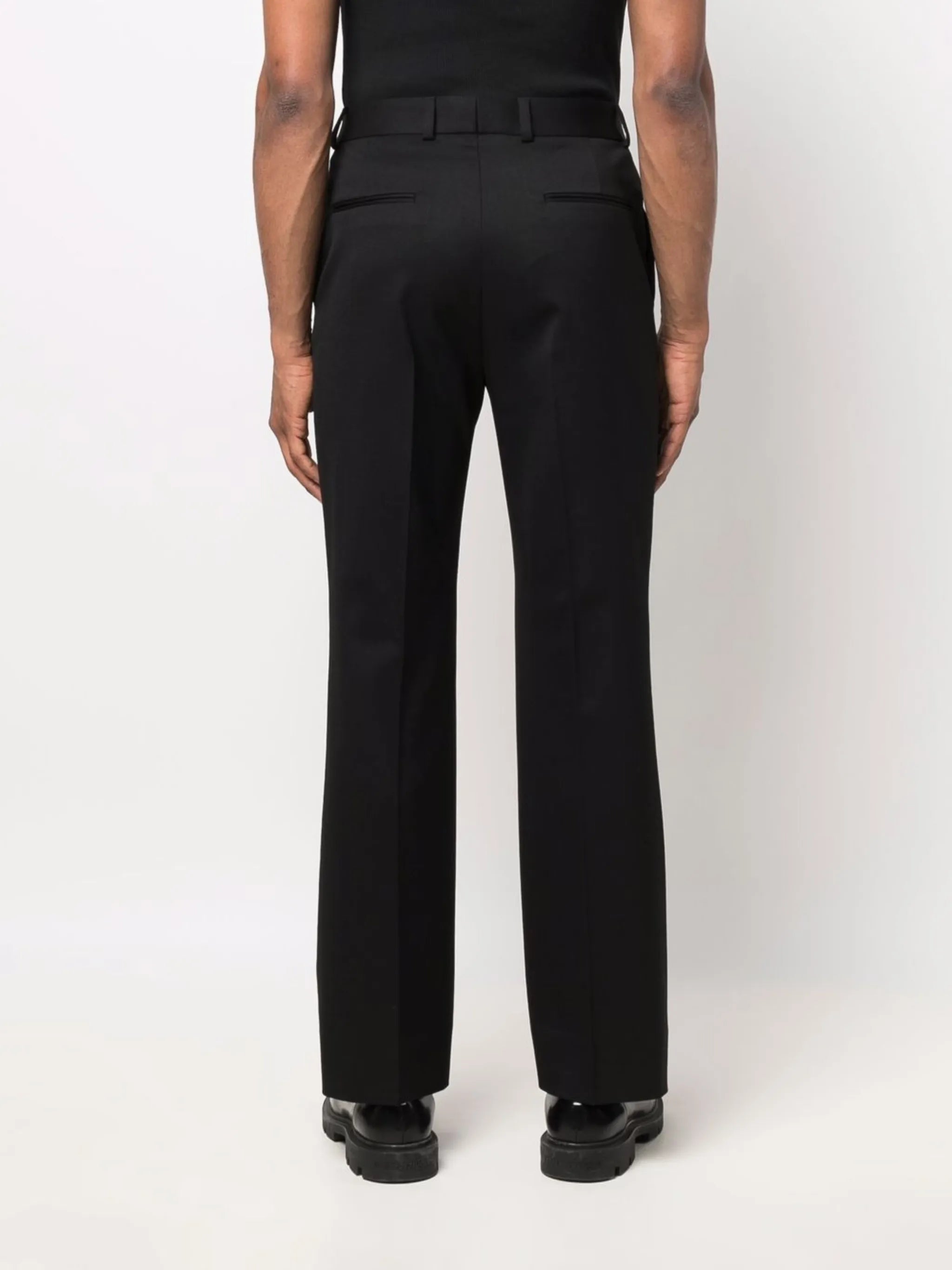 high-waisted tailored trousers