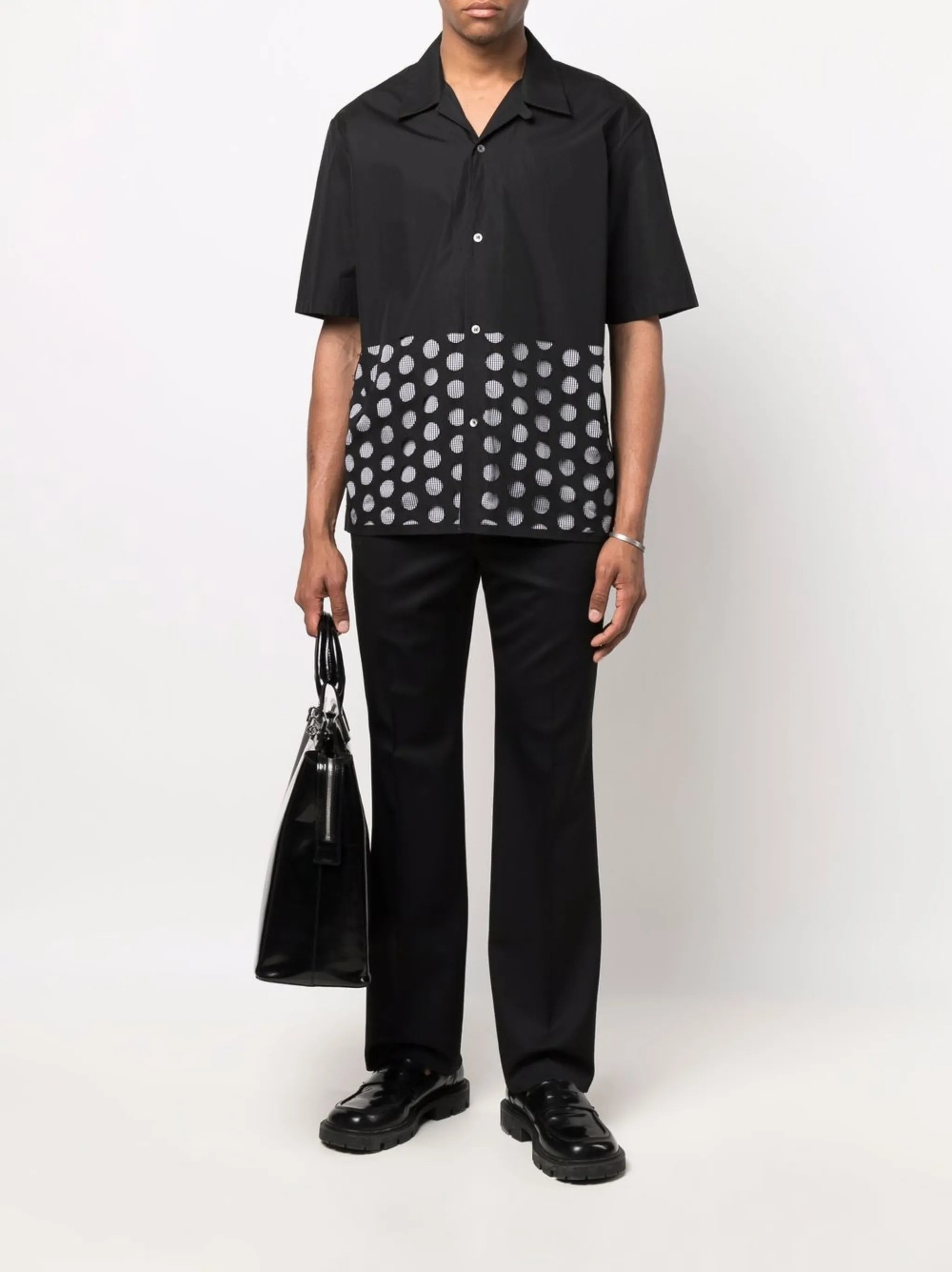 high-waisted tailored trousers