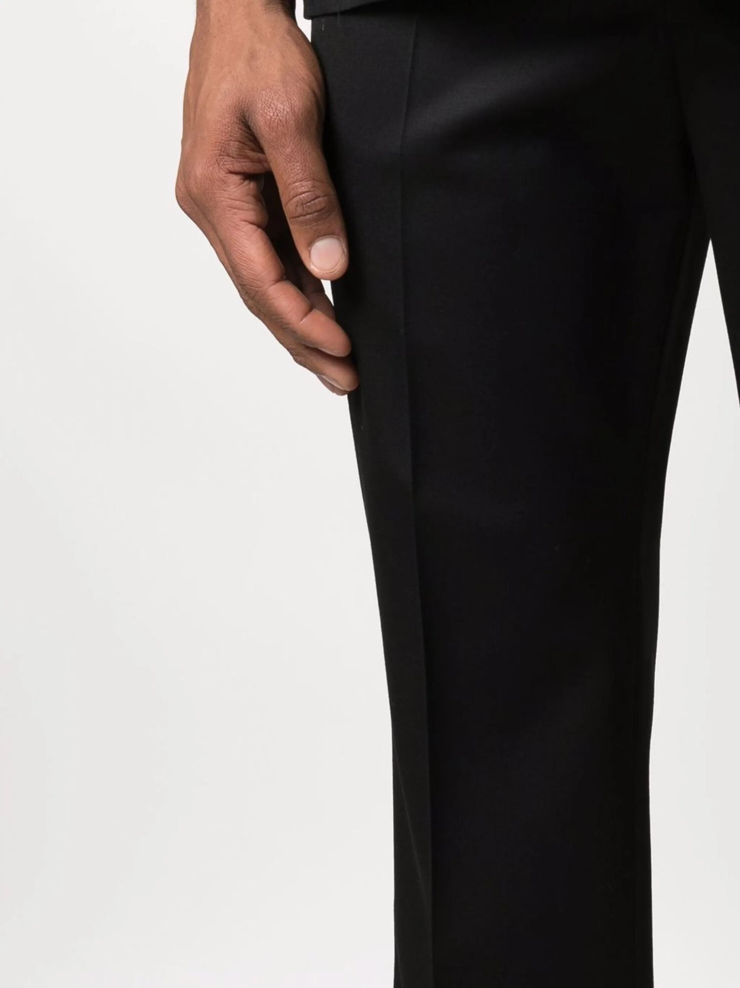 high-waisted tailored trousers