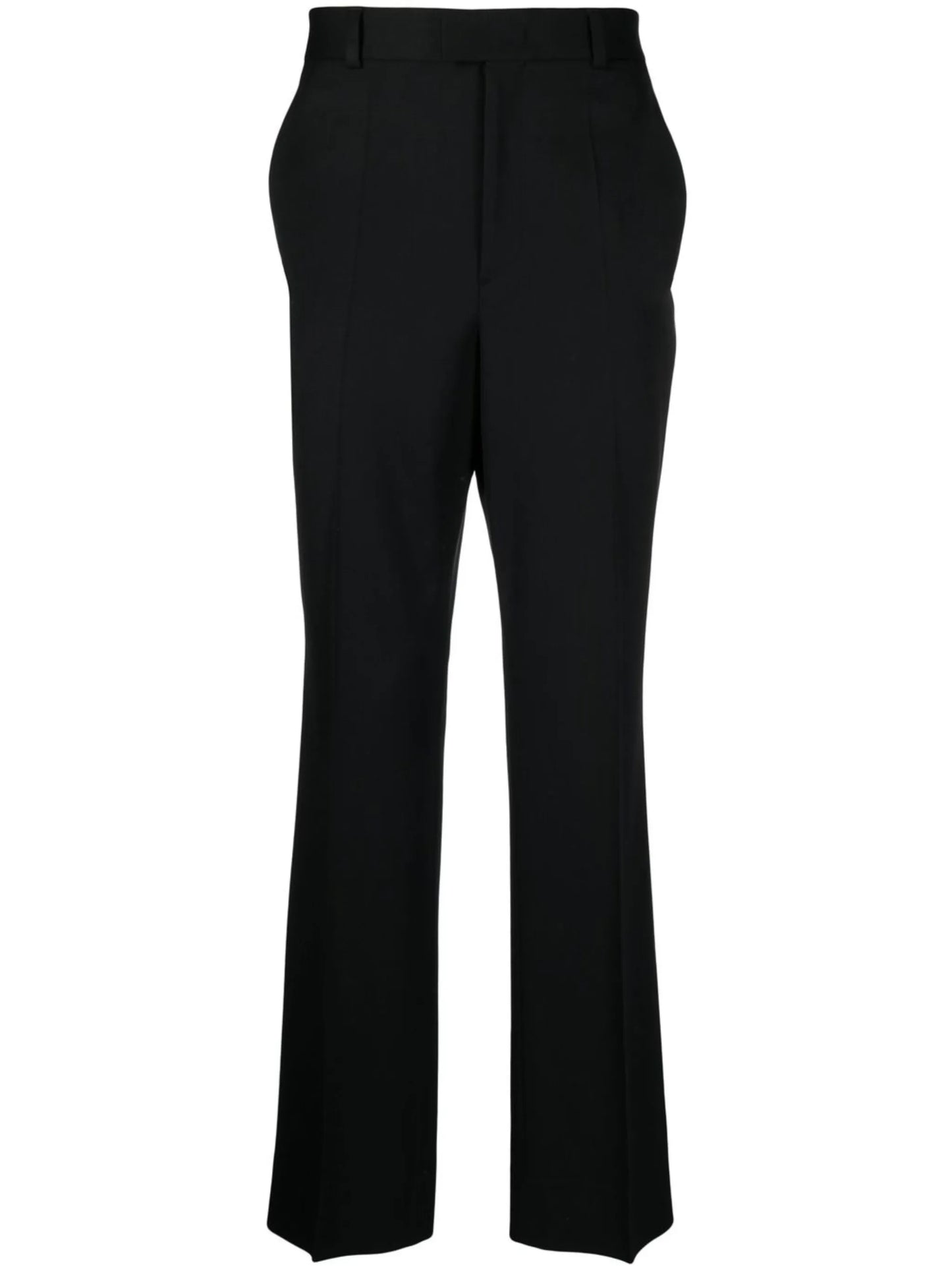 high-waisted tailored trousers