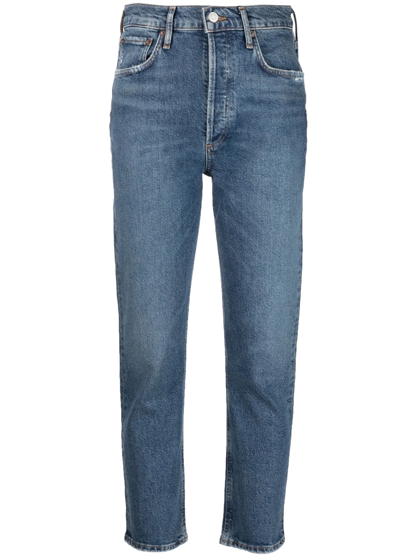 cropped denim jeans