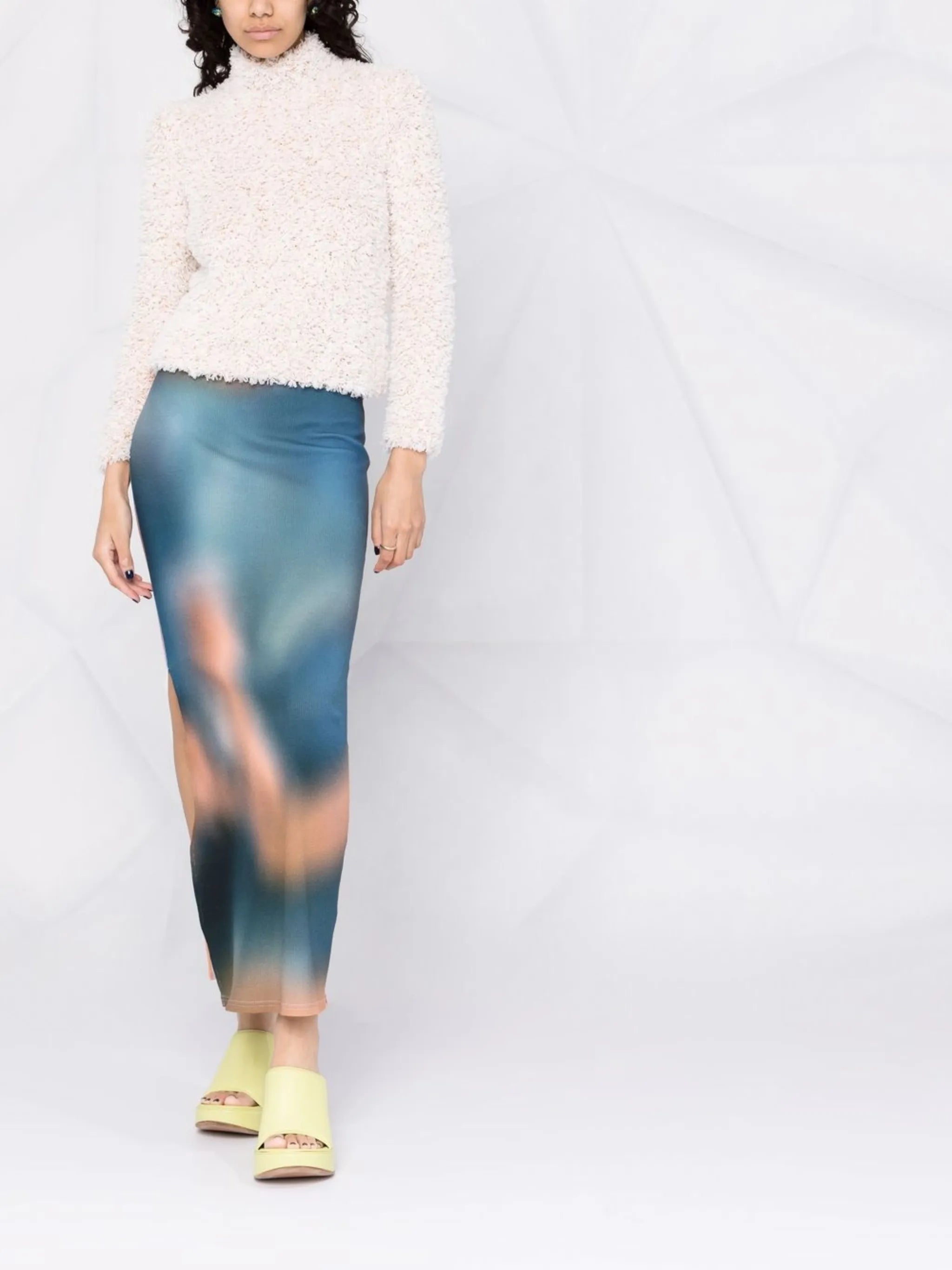 sequinned tulle top