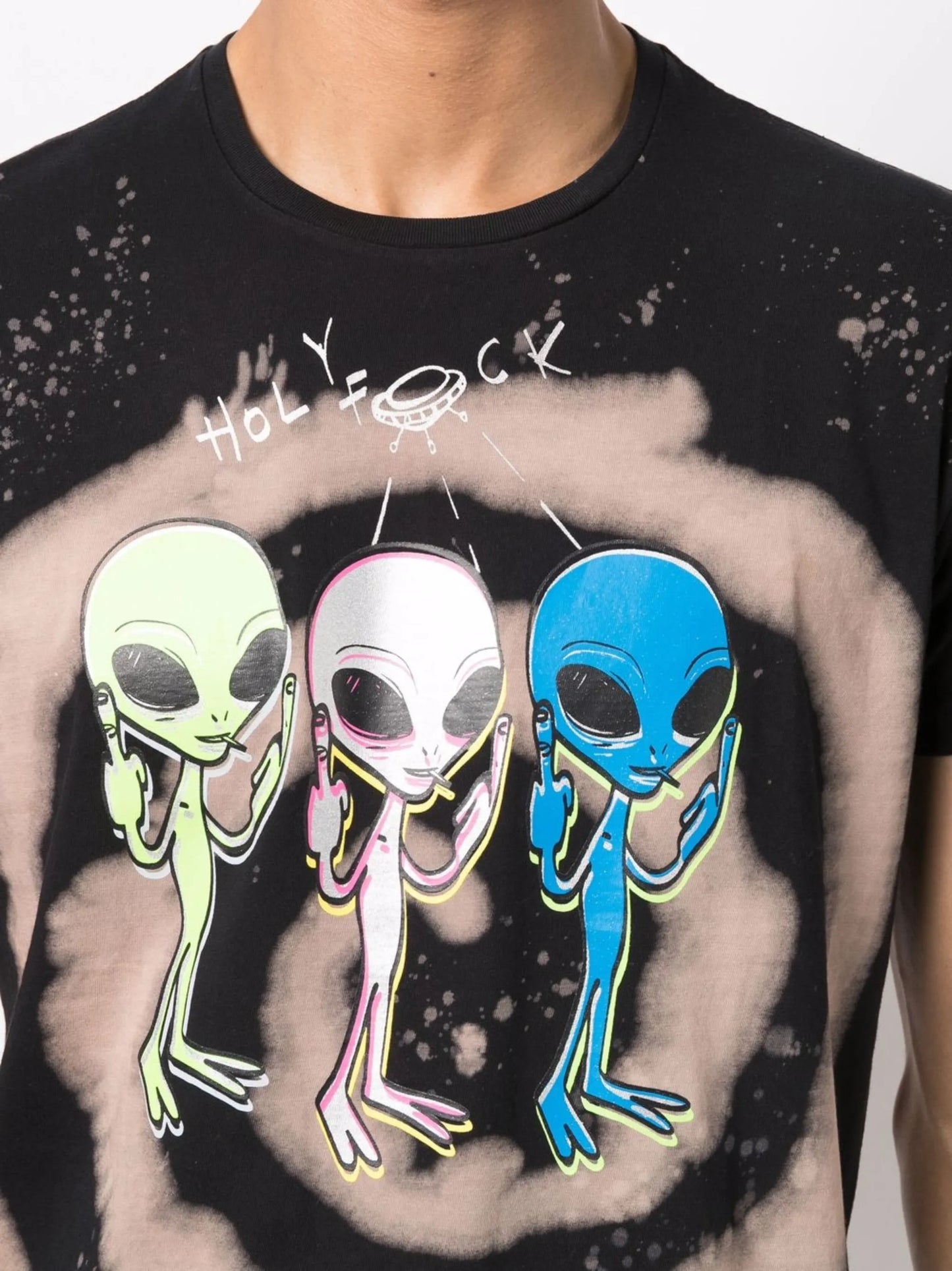 alien graphic print T-shirt