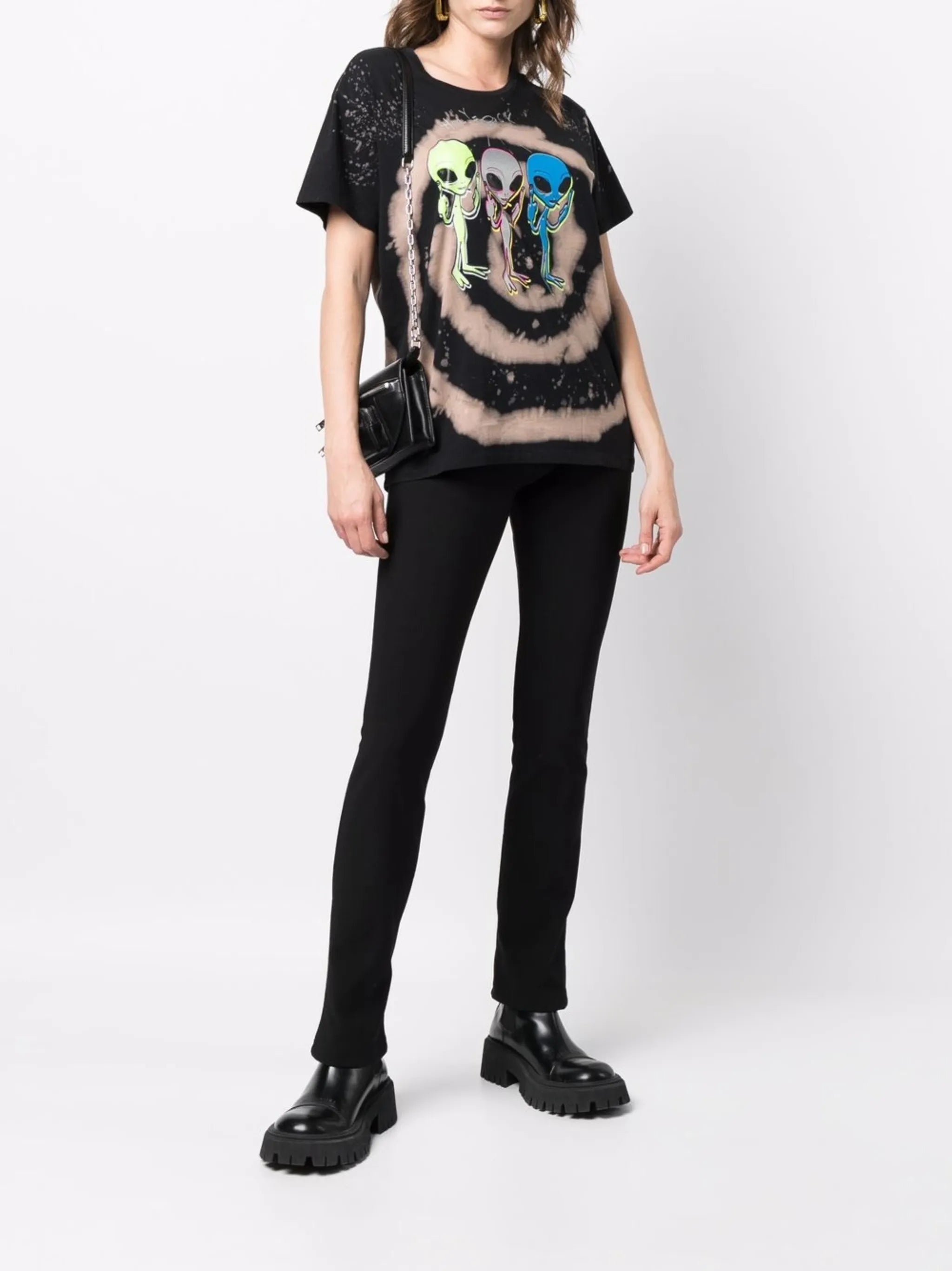 alien graphic print T-shirt