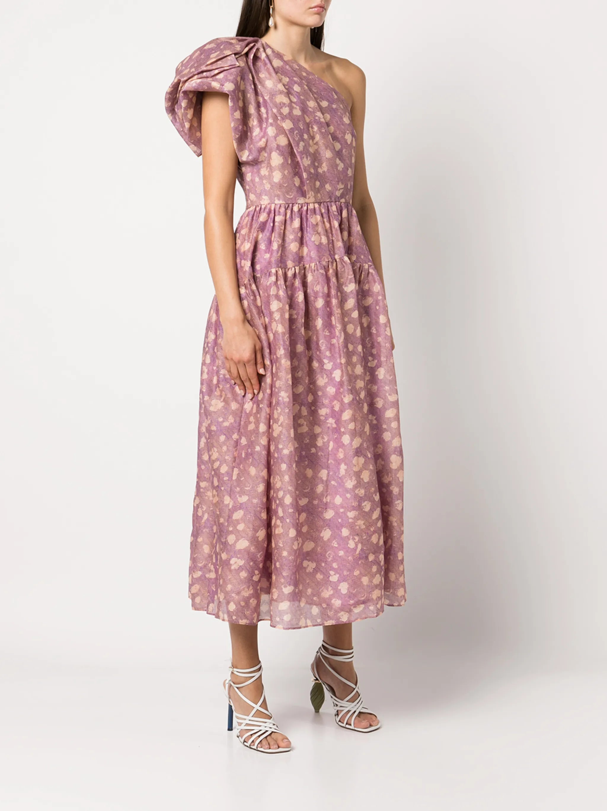 Athena one-shoulder midi dress