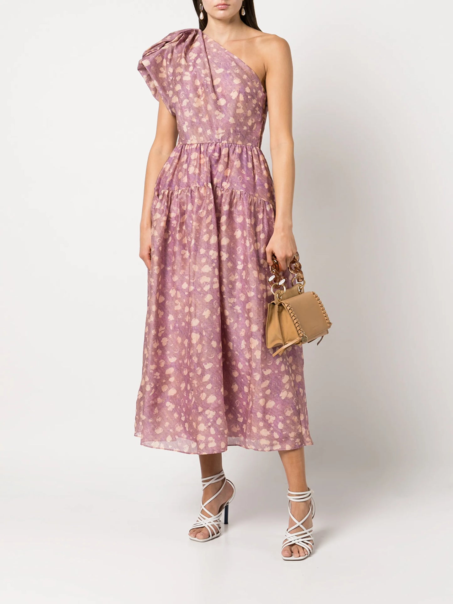 Athena one-shoulder midi dress