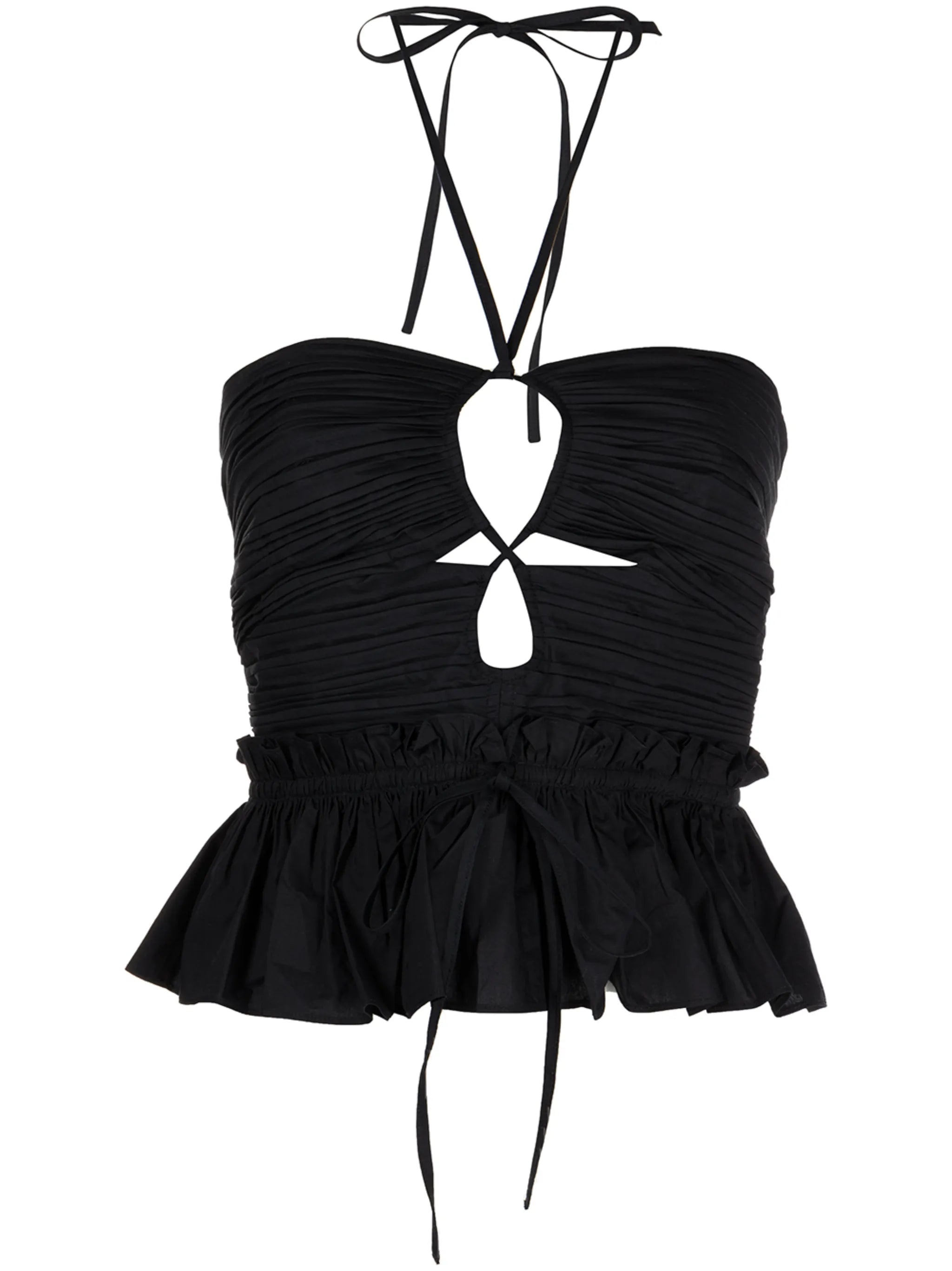 Angelina peplum halter top