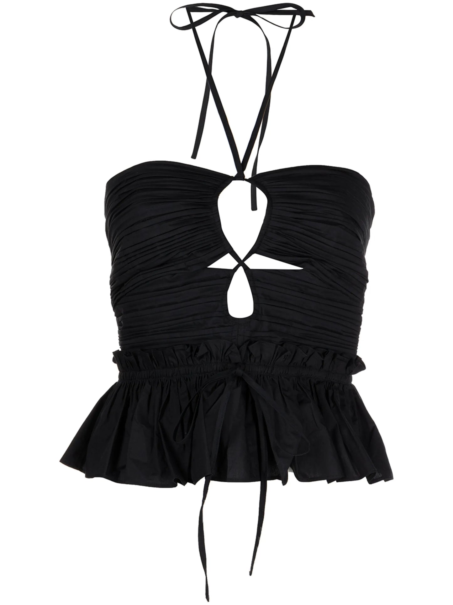 Angelina peplum halter top