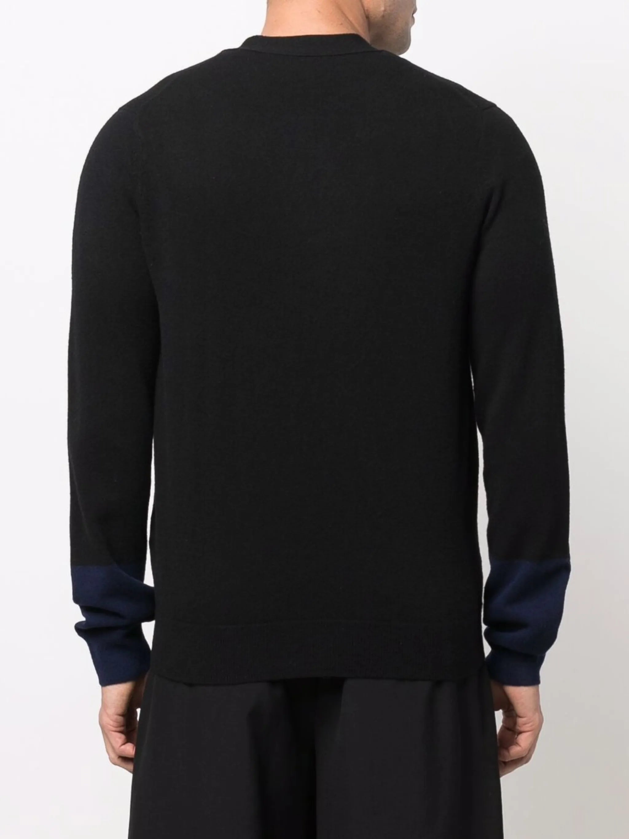 two-tone wool cardigan