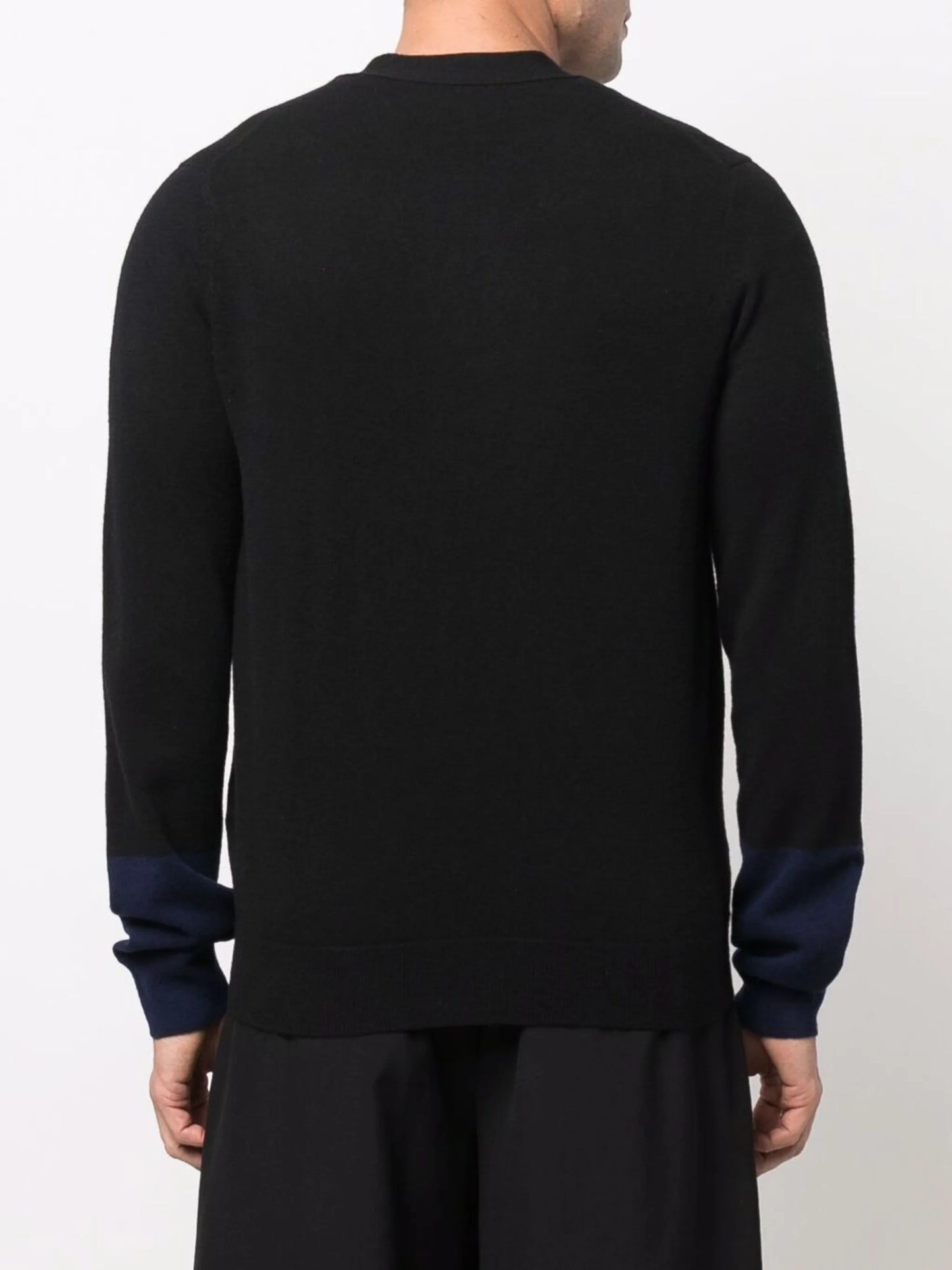 two-tone wool cardigan