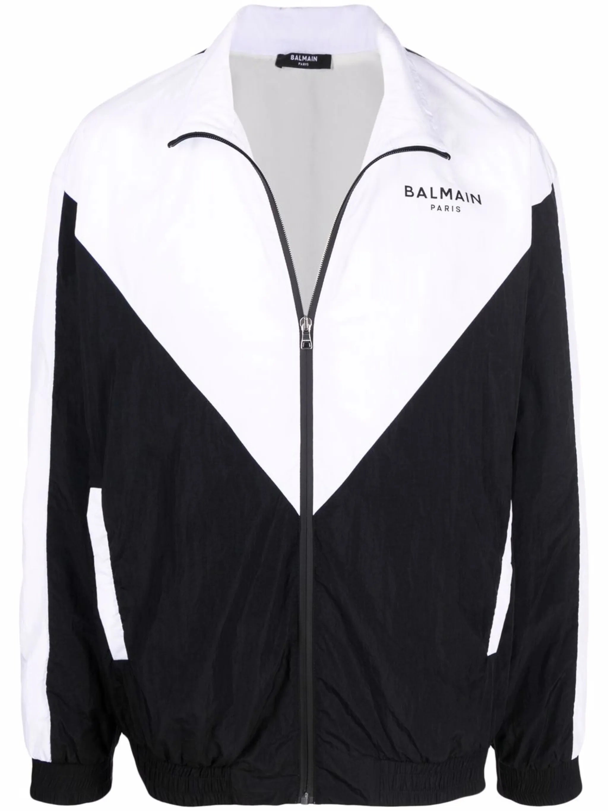 logo-print multi-cut track jacket