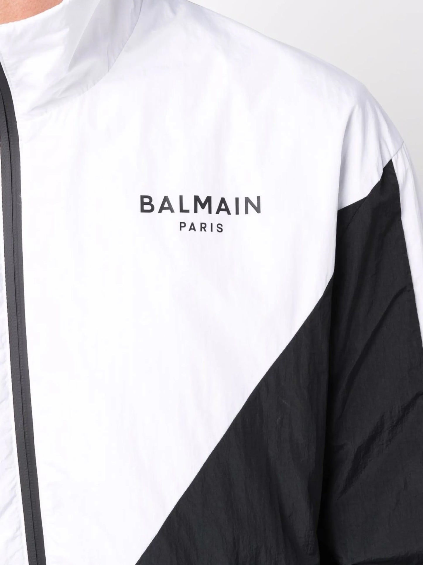 logo-print multi-cut track jacket