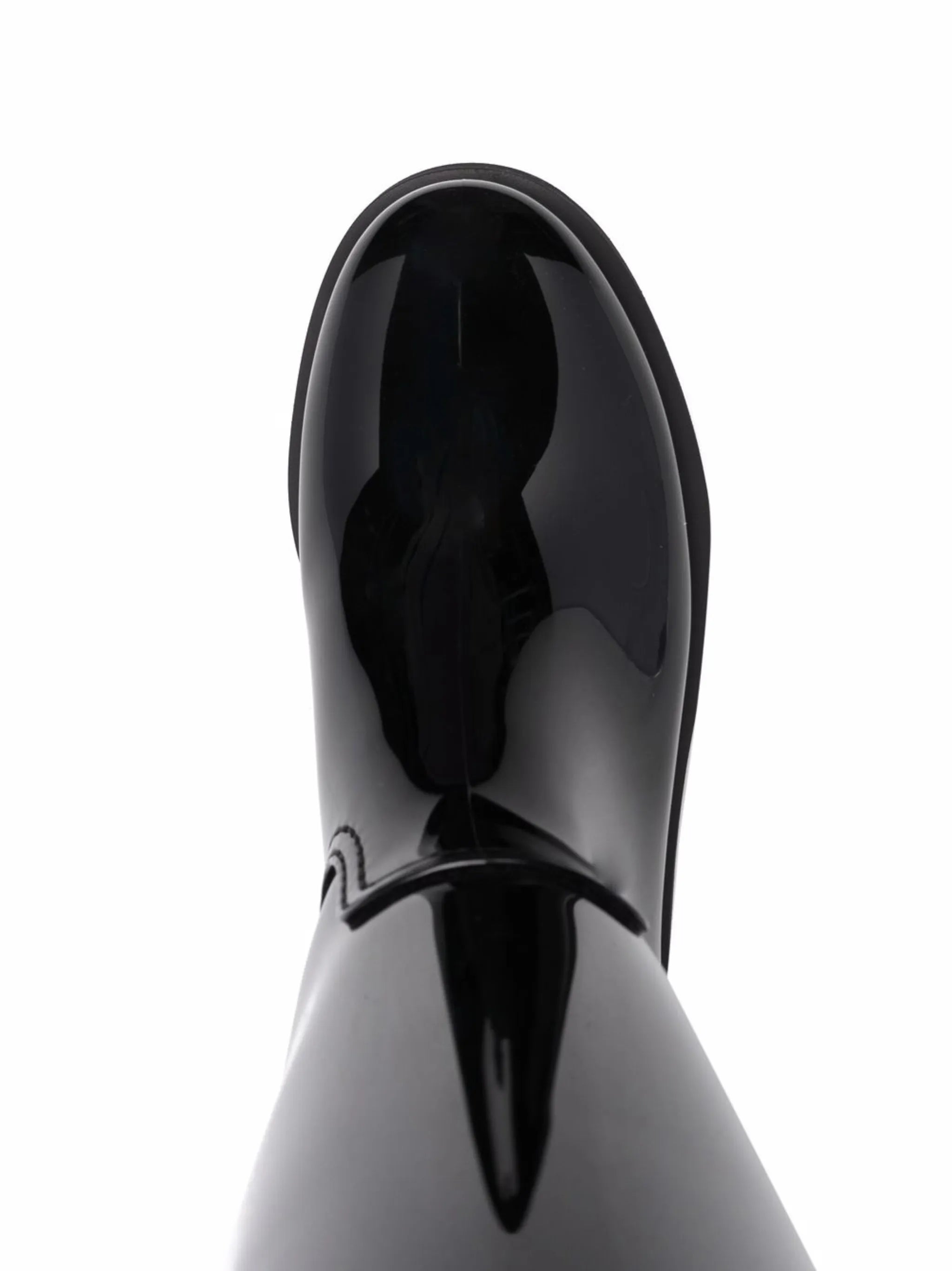 debossed-logo below-knee boots