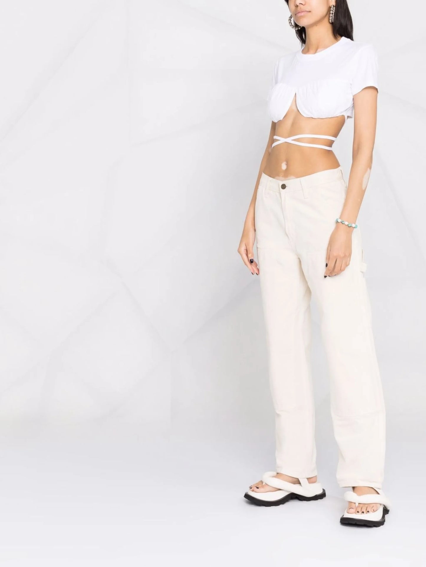 Le T-Shirt Baci cropped top